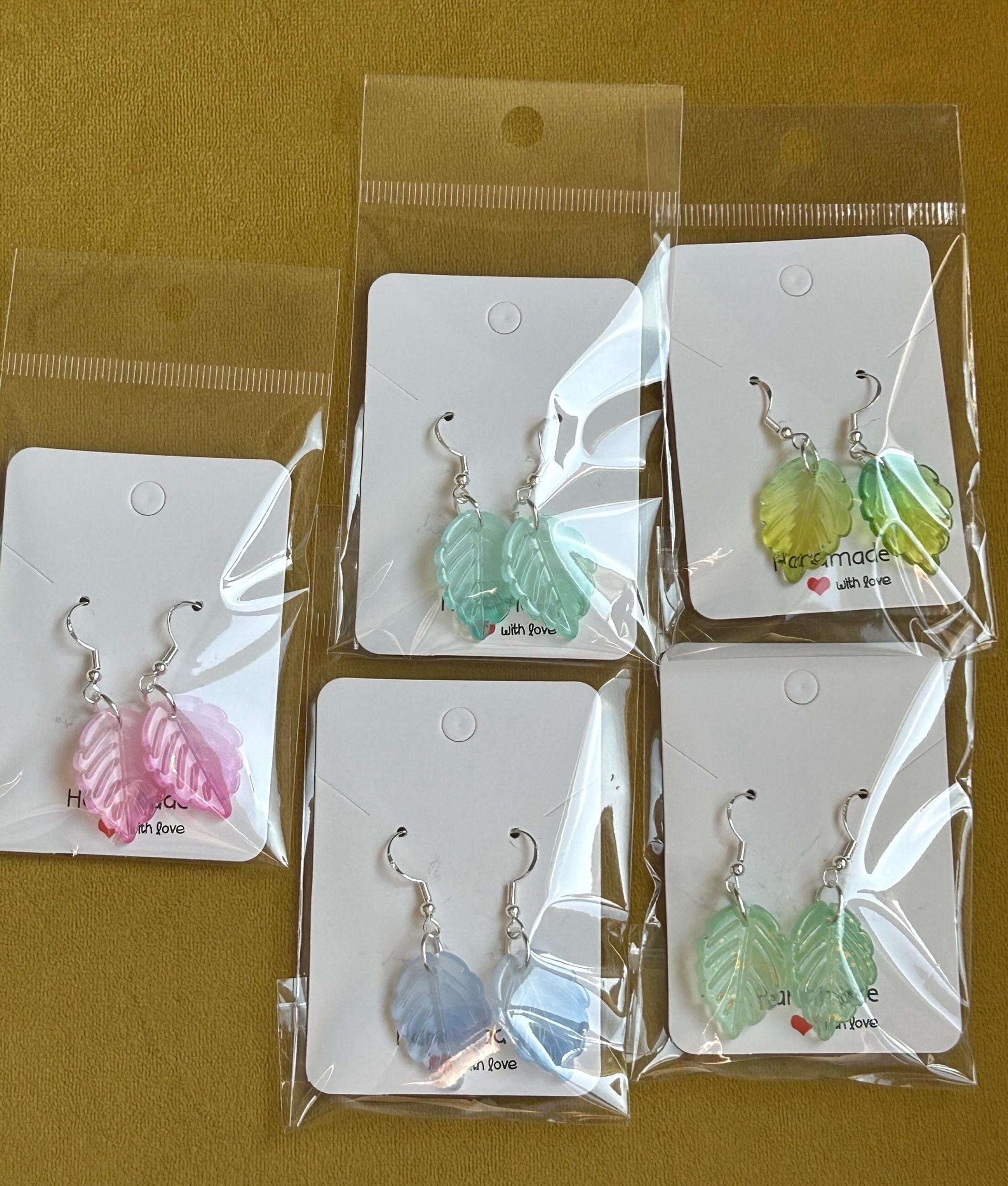 NEW Handmade Cute Coquette Sterling Silver Leaf Earrings
