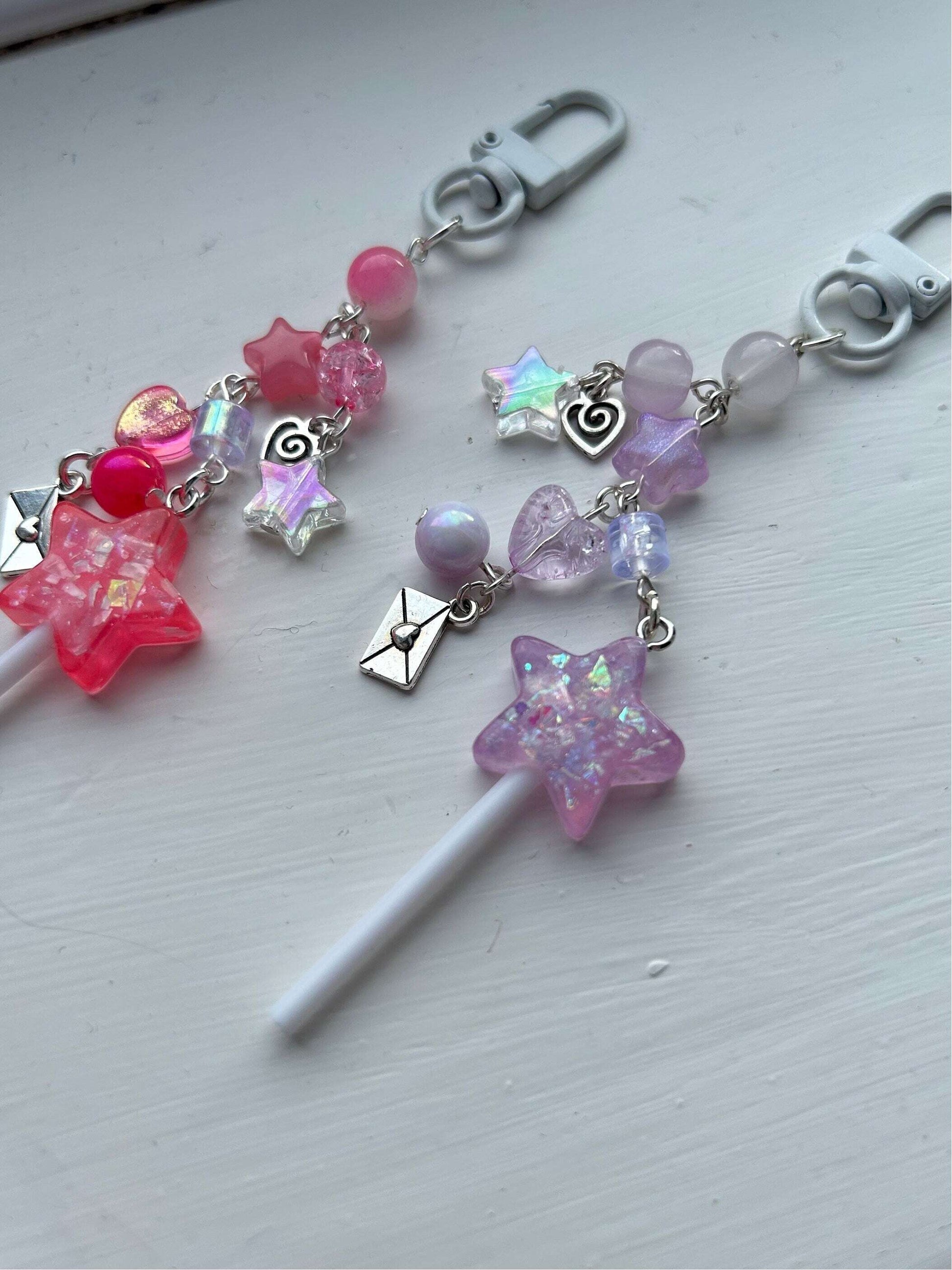 HANDMADE Cute Kawaii Magic Wand Keychains