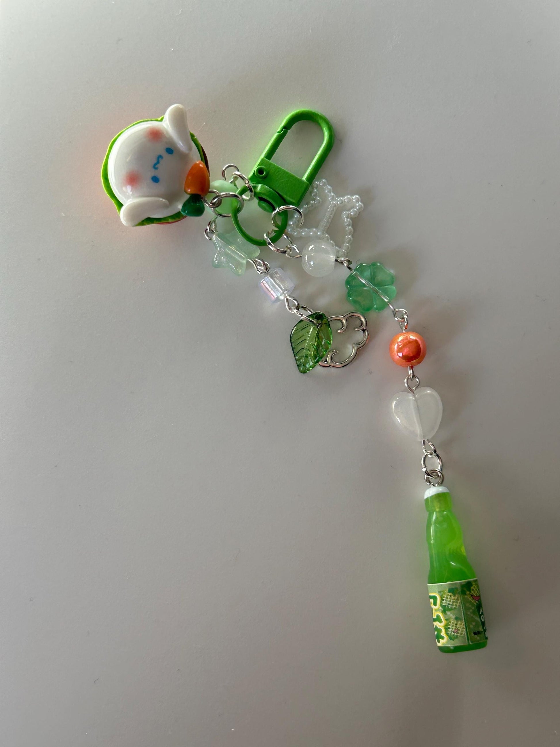 HANDMADE Kawaii Cute Themed Sanrio Ramune Drink Bottle Keychains Cinnamoroll