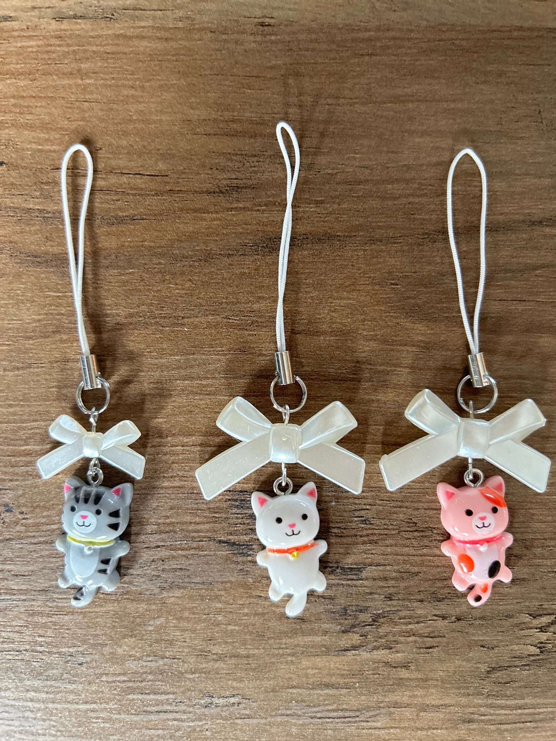 HANDMADE Cute Kawaii Calico Cat Kitty Phone Charms