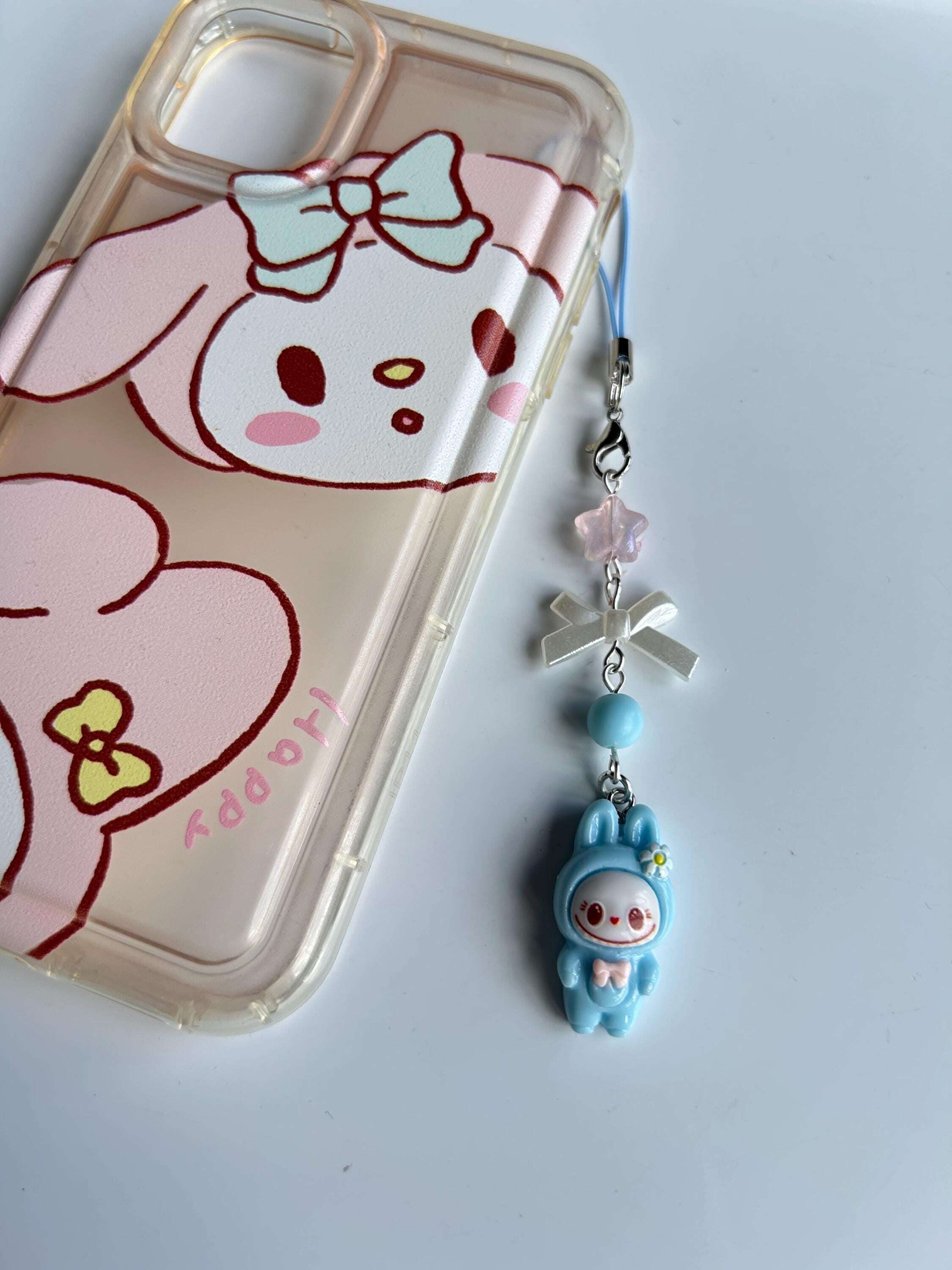 HANDMADE Cute Monsters Themed Phone Charm Blue