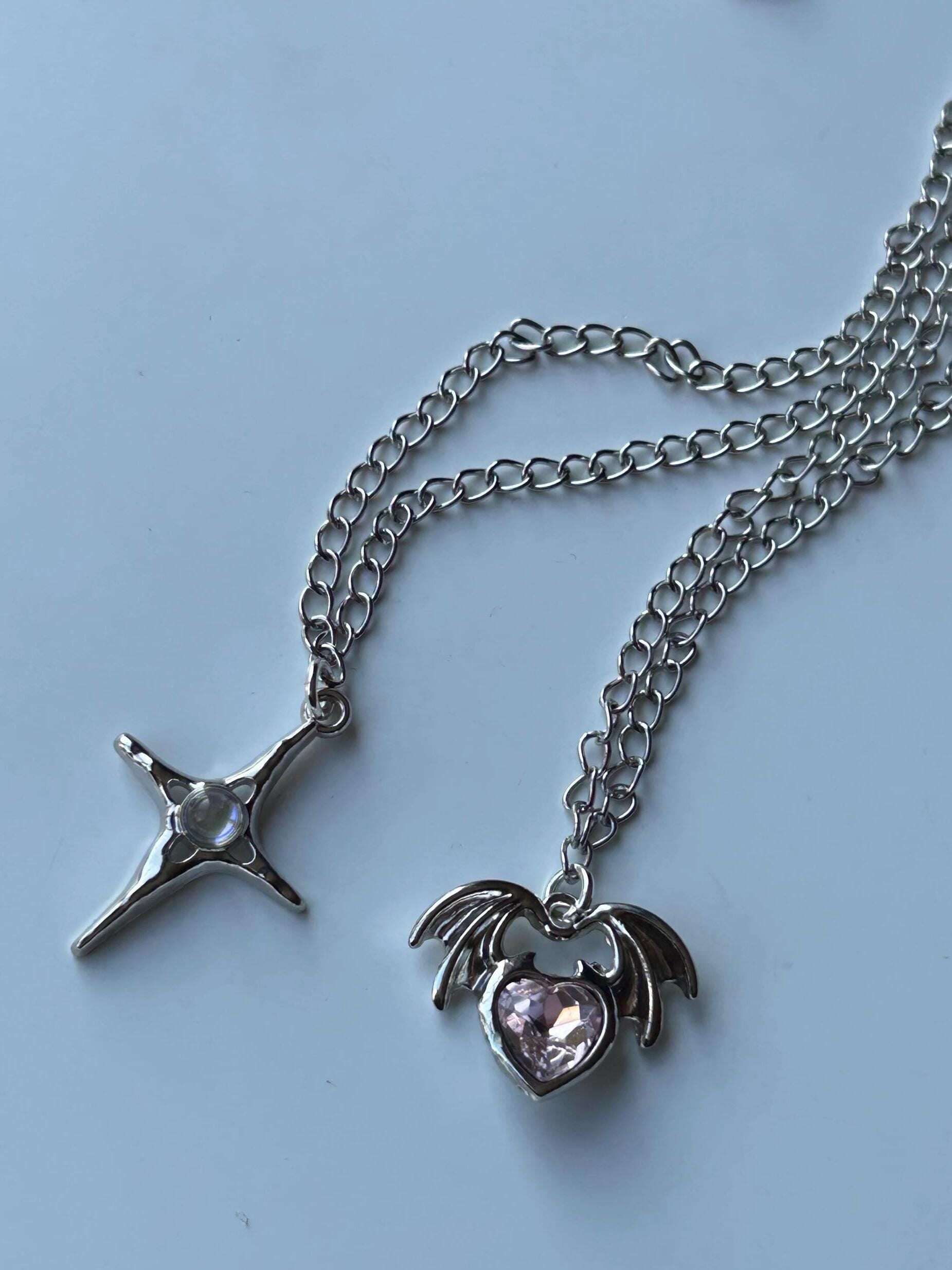 Absolutely Stunning Handmade Whimsical Necklaces 16” Bat