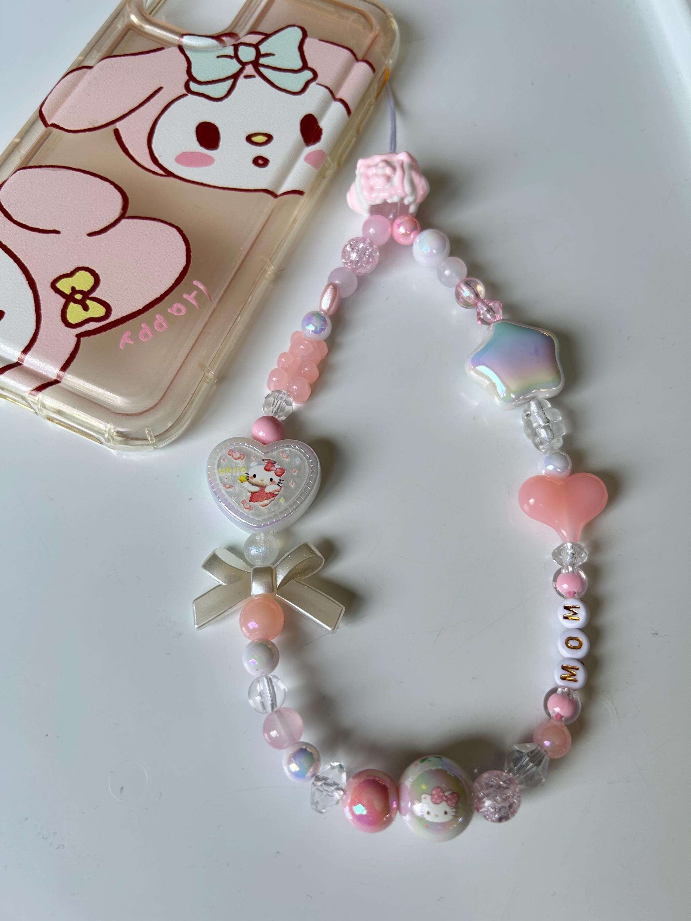 HANDMADE Cute Sanrio Inspired Hello Kitty Mom Phone Charms Pink