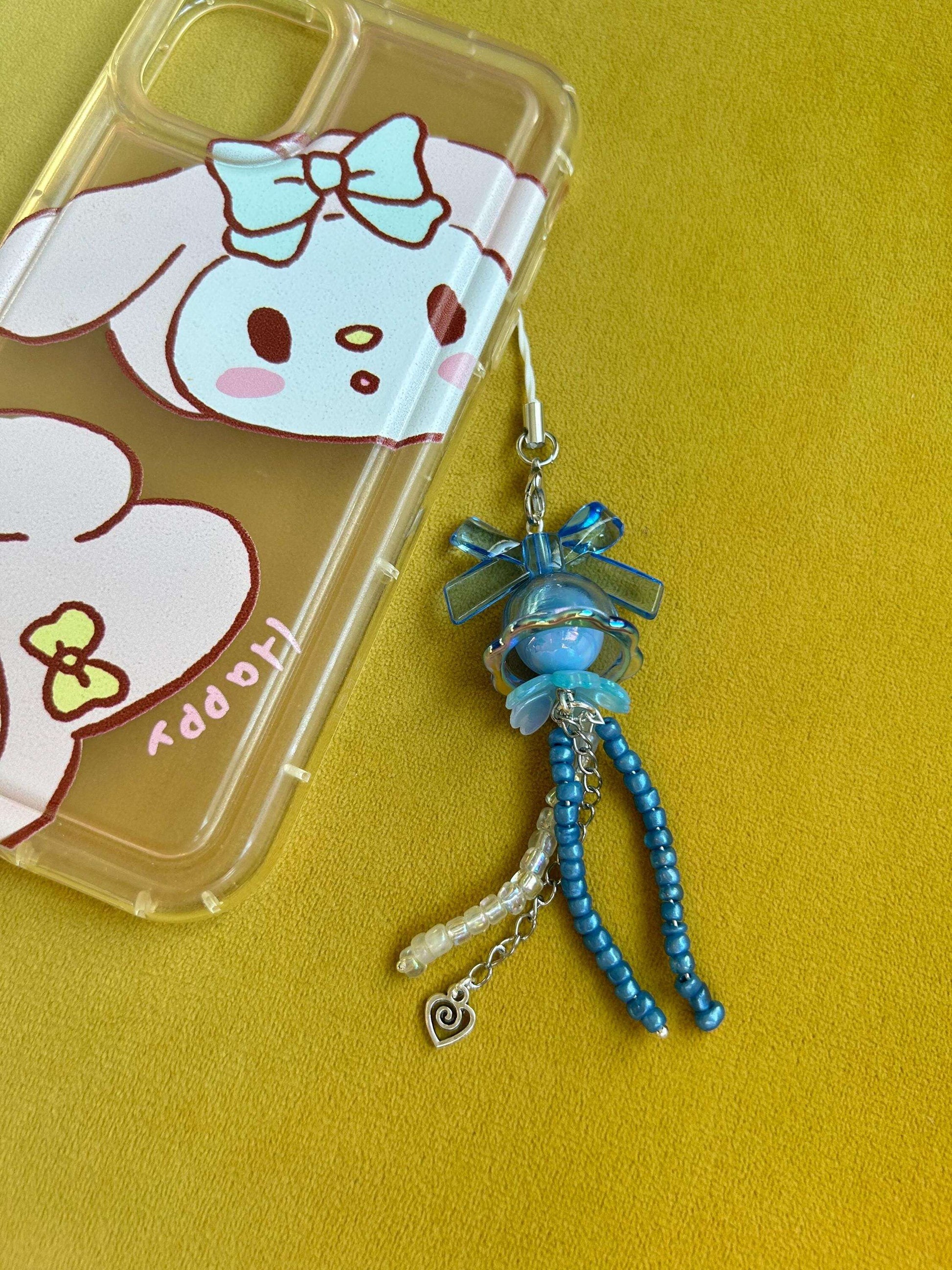 HANDMADE Cute Pastel Bow Jellyfish Phone Charms Twilight