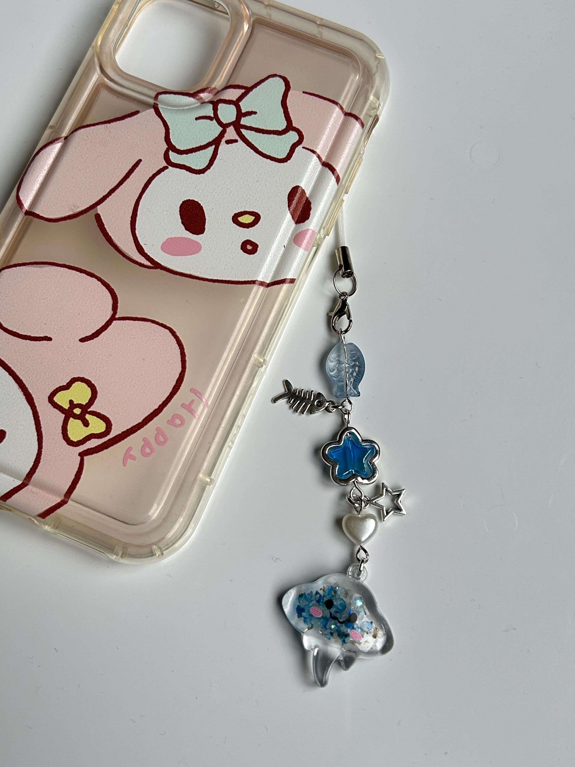 HANDMADE Cute New Kawaii Stingray Phone Charms Blue