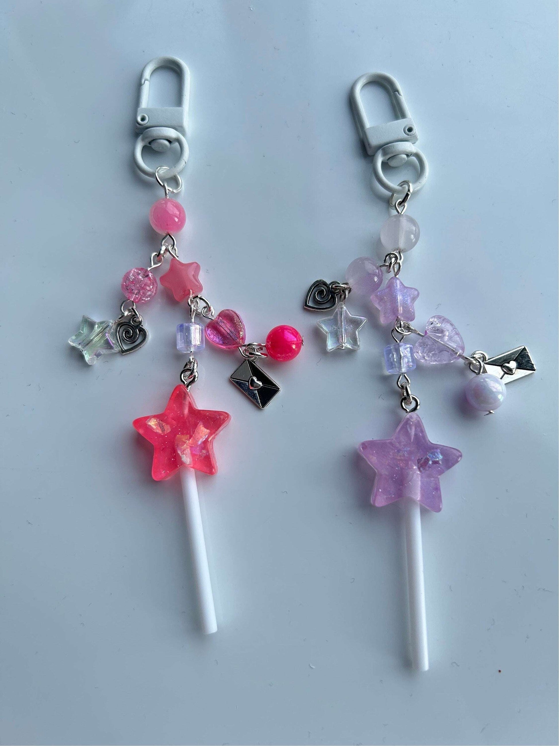 HANDMADE Cute Kawaii Magic Wand Keychains