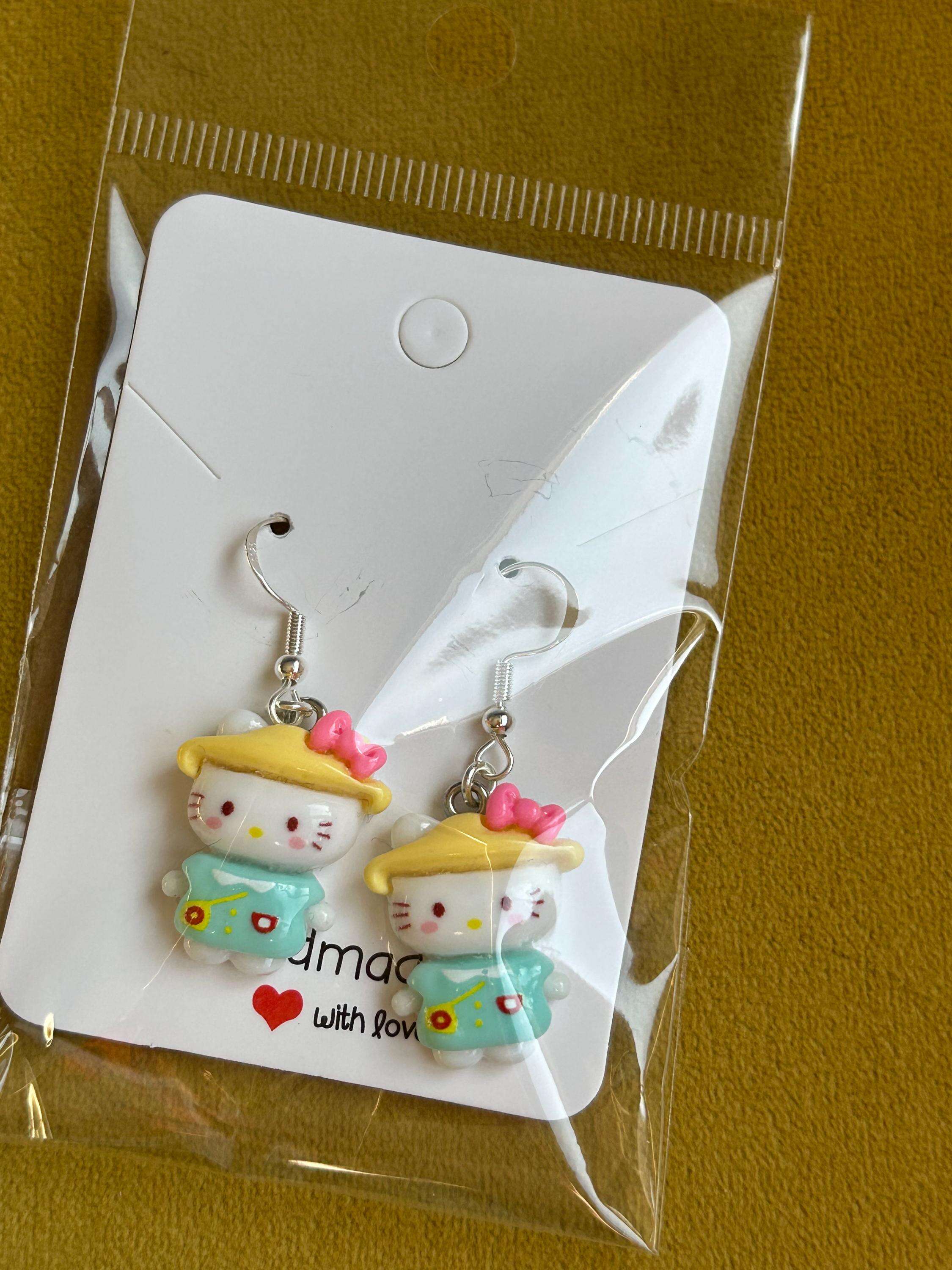 Handmade Cute Sanrio Spring Themed Charm Sterling Silver Earrings HK
