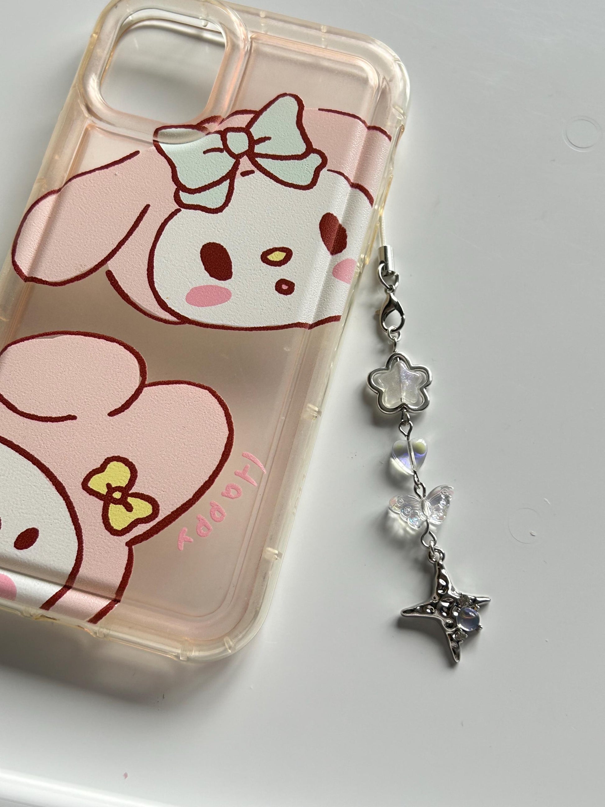HANDMADE Cute Whimsical Star Phone Charms Moonstone