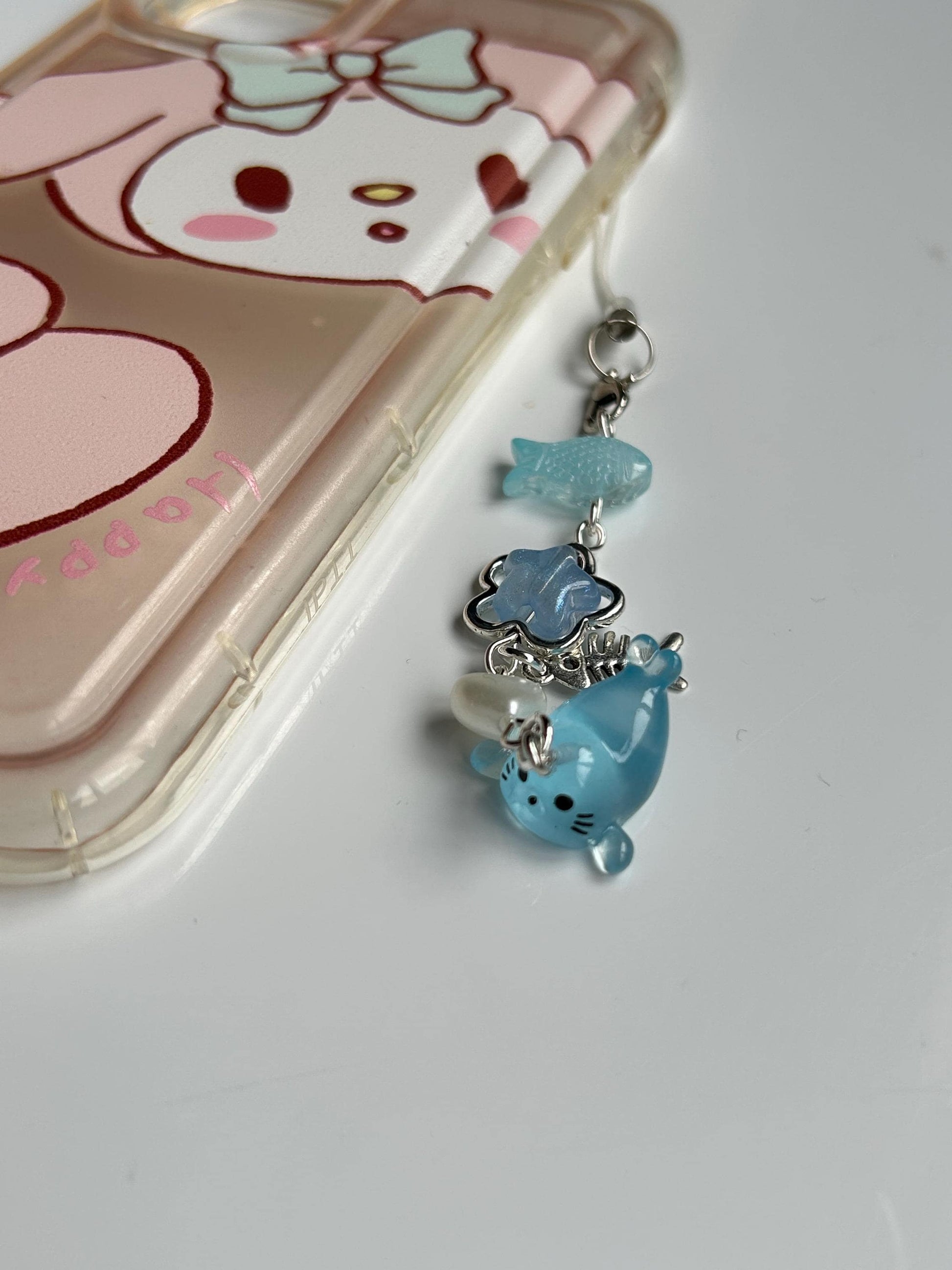 HANDMADE Cute Kawaii Seal Glow in the Dark Phone Charms Little Flipper