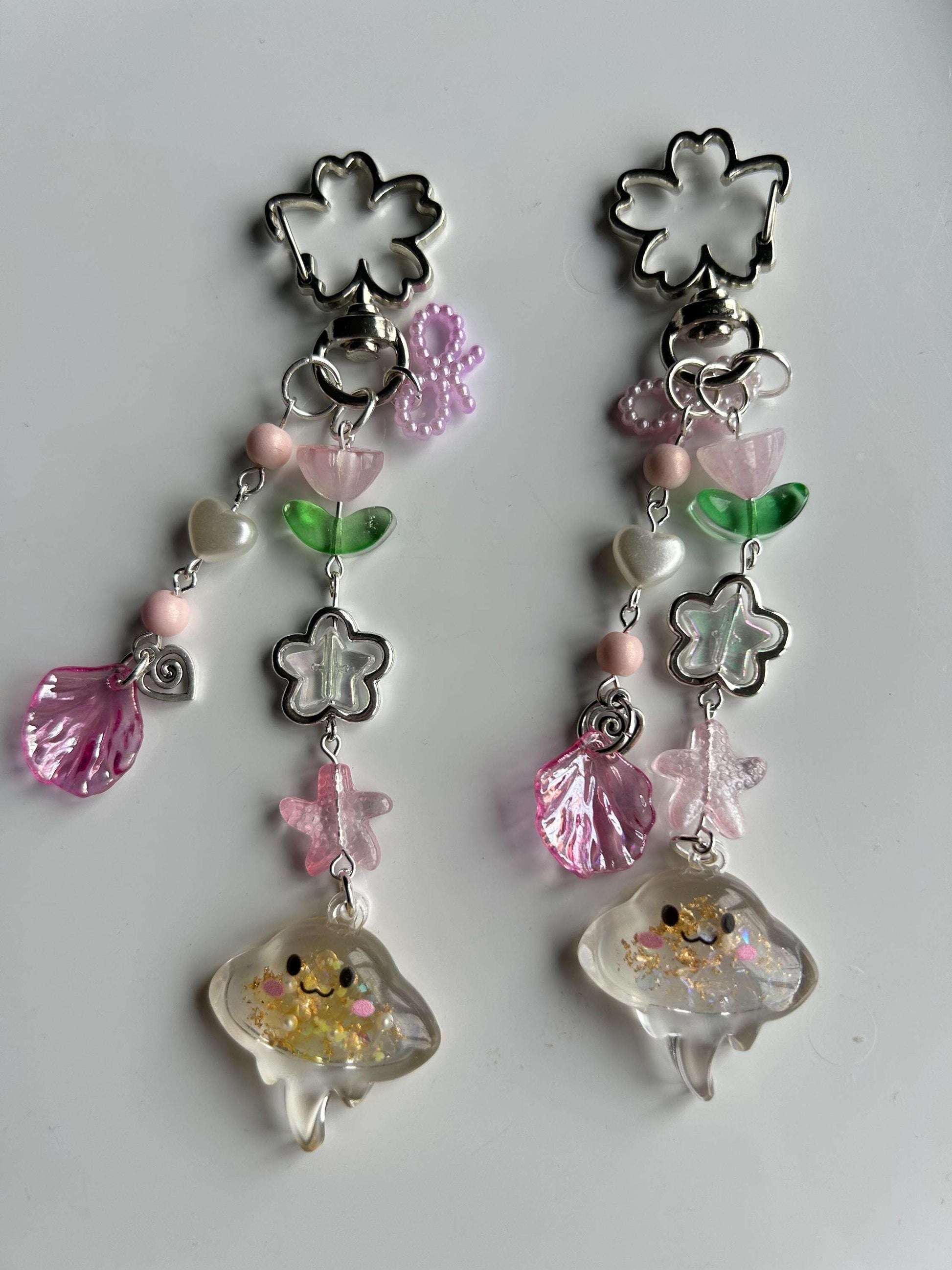 HANDMADE Cute Kawaii Stingray Keychains Pink
