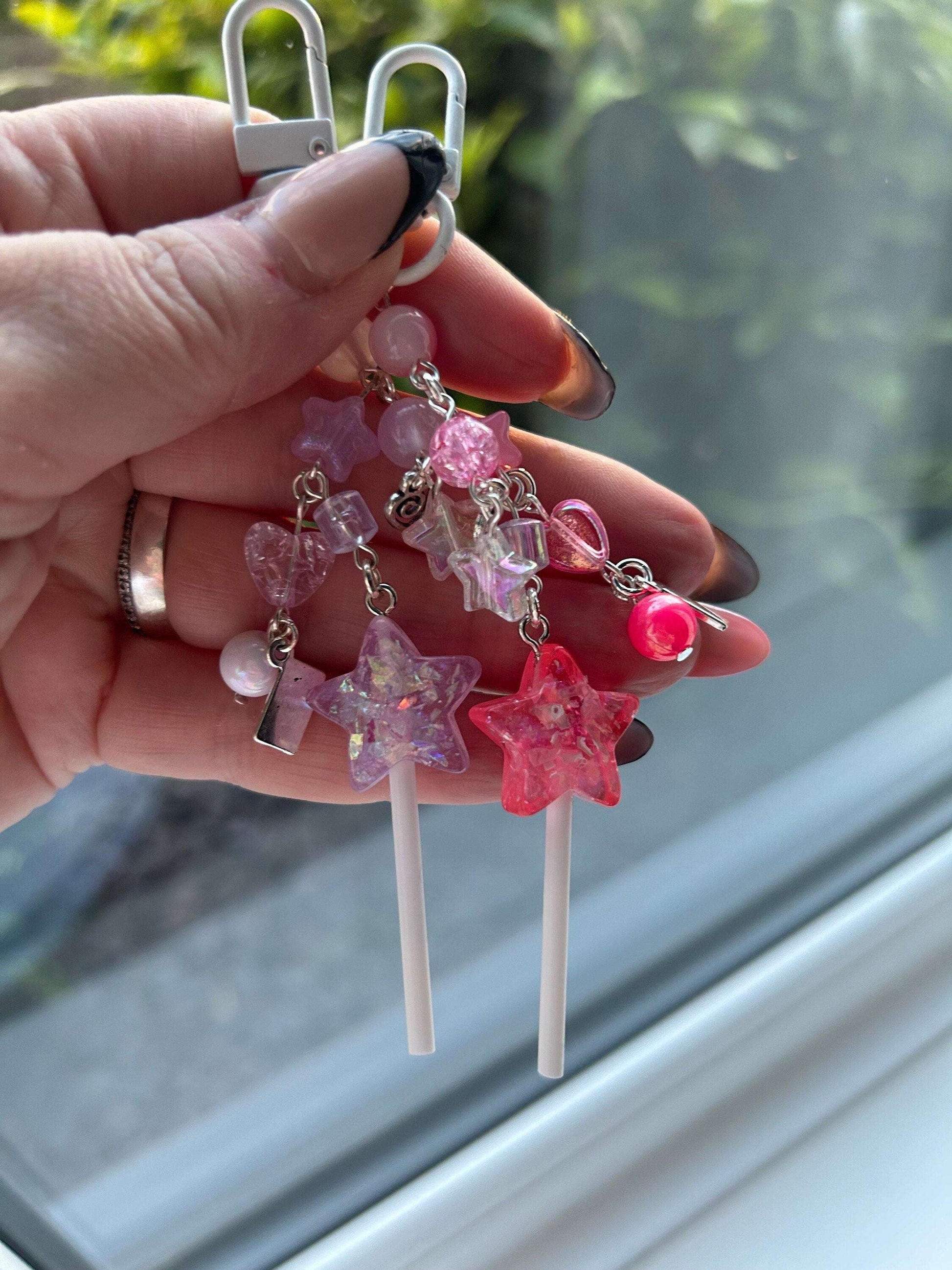 HANDMADE Cute Kawaii Magic Wand Keychains