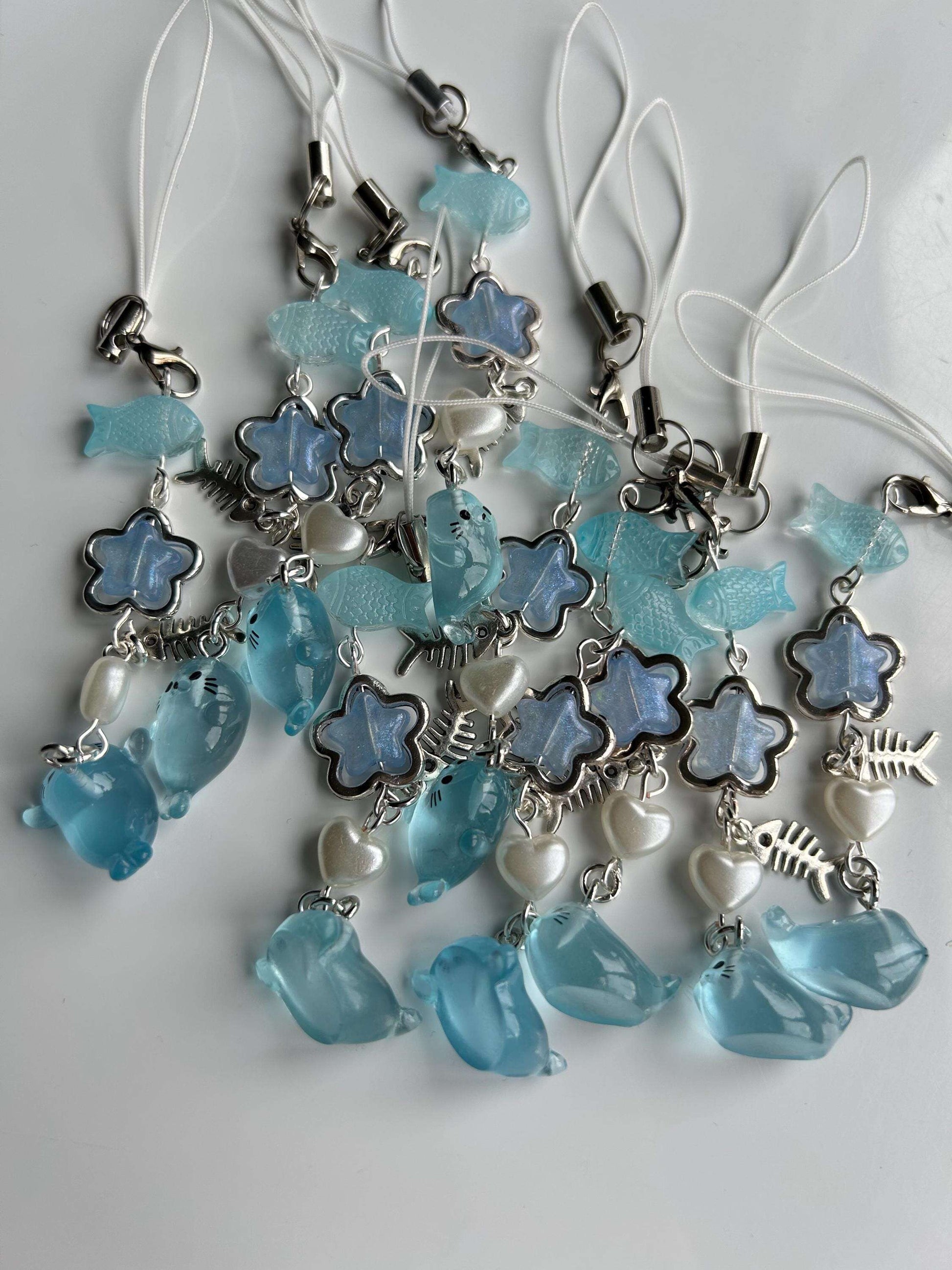 HANDMADE Cute Kawaii Seal Glow in the Dark Phone Charms