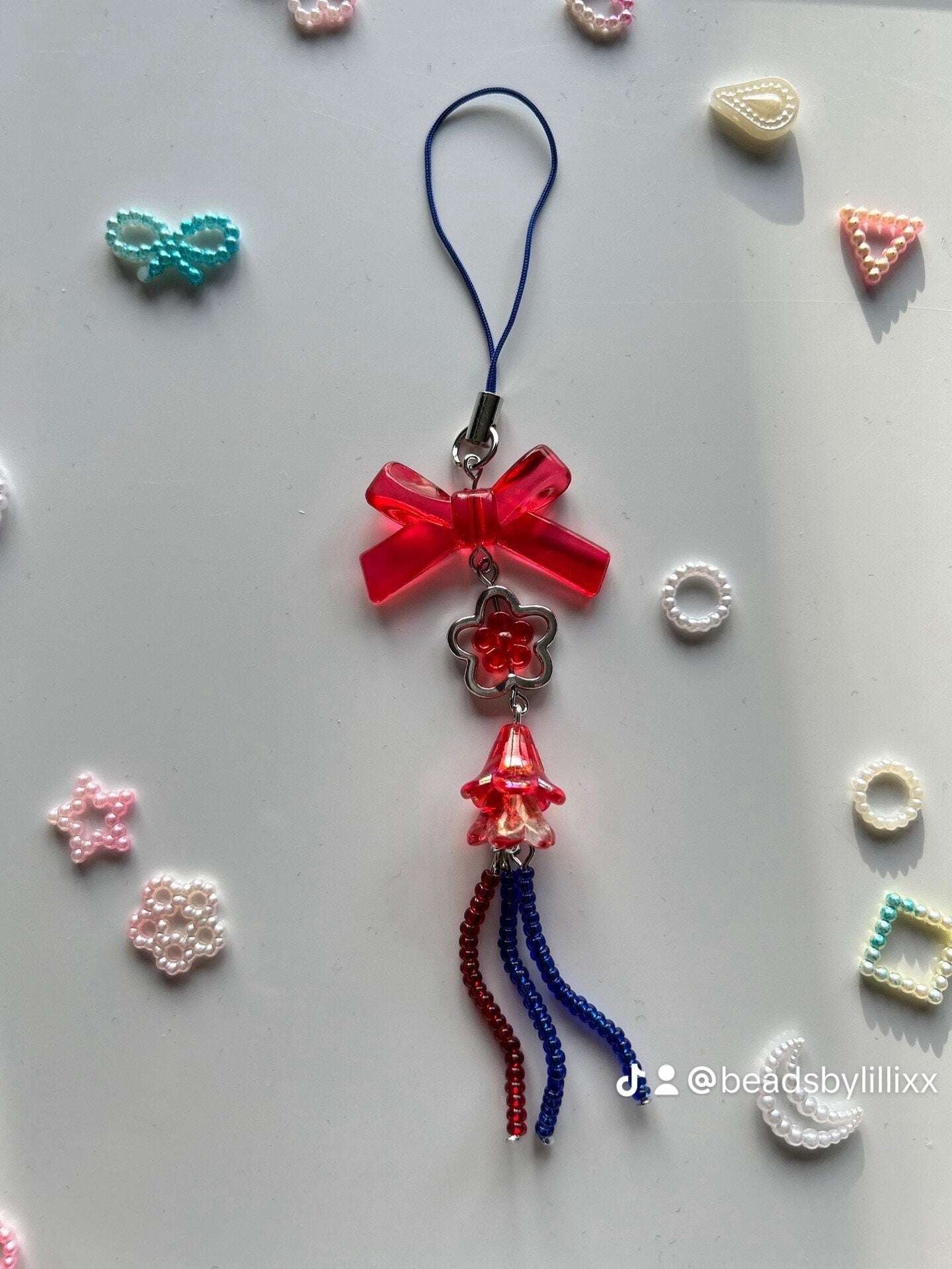HANDMADE Cute Jellyfish Phone Charms Blue Red