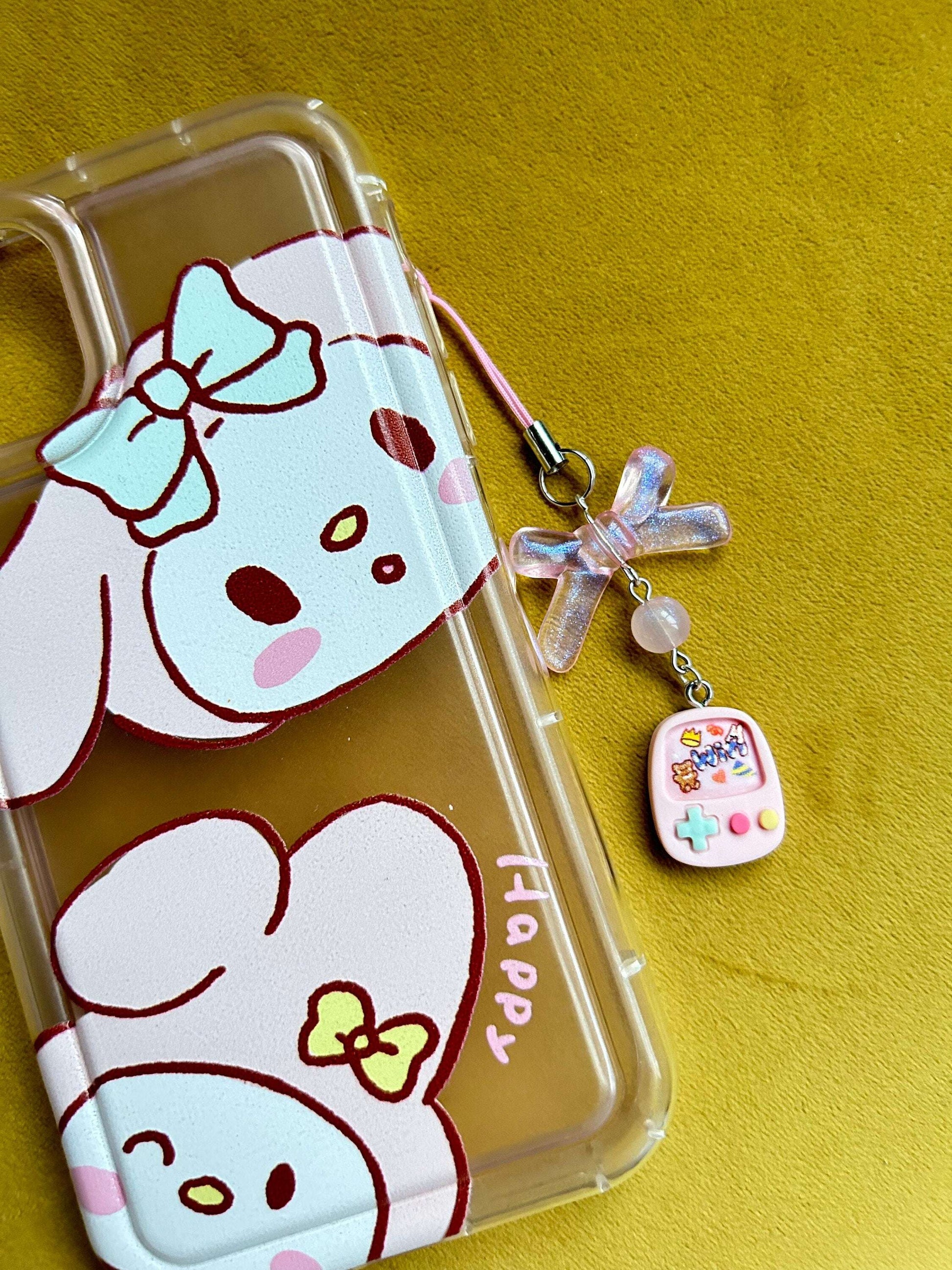 HANDMADE Cute Kawaii Games Console Phone charms Pink