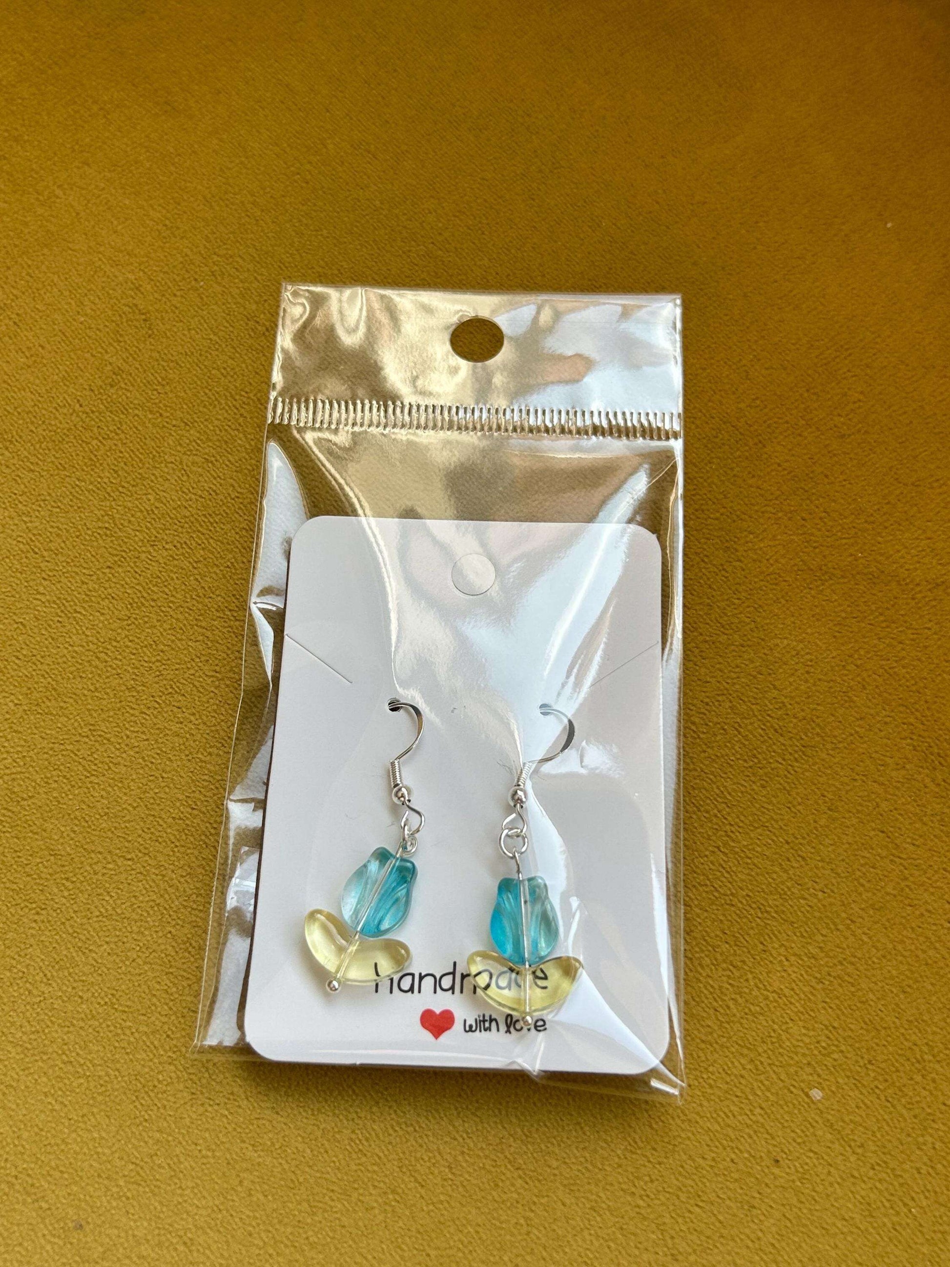 Handmade Cute Coquette Sterling Silver Tulip Earrings