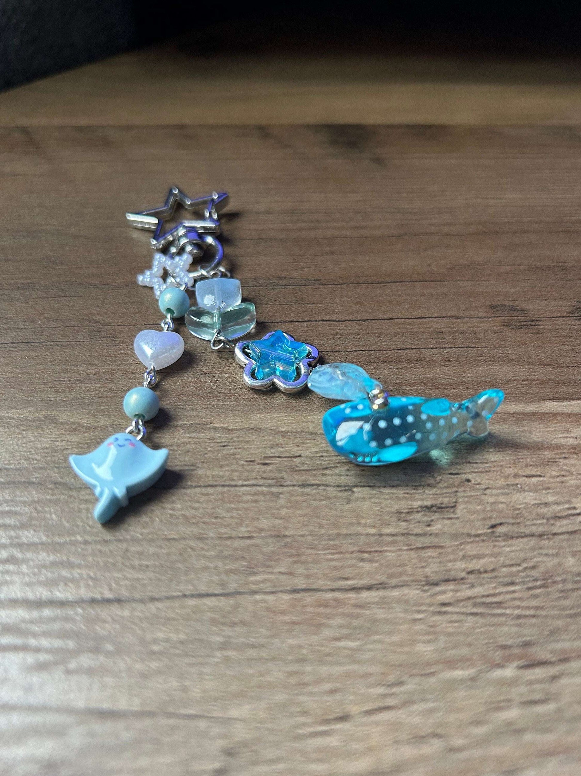 HANDMADE Cute Kawaii Whale Shark Keychain