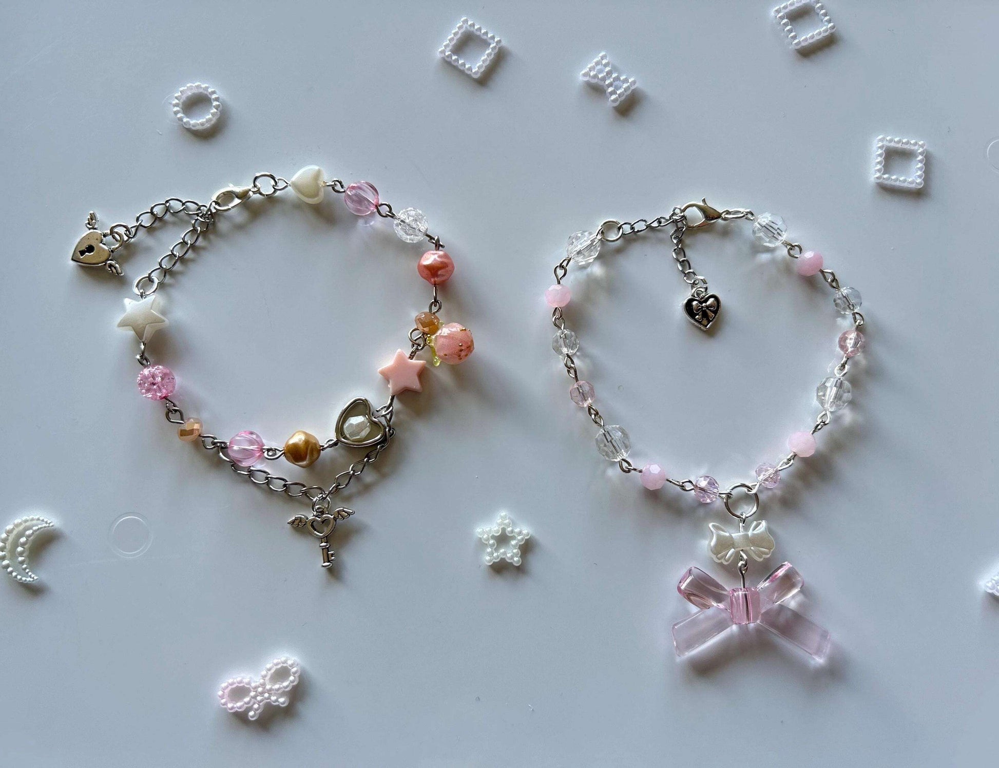 Pretty Handmade Coquette Beaded Bracelets