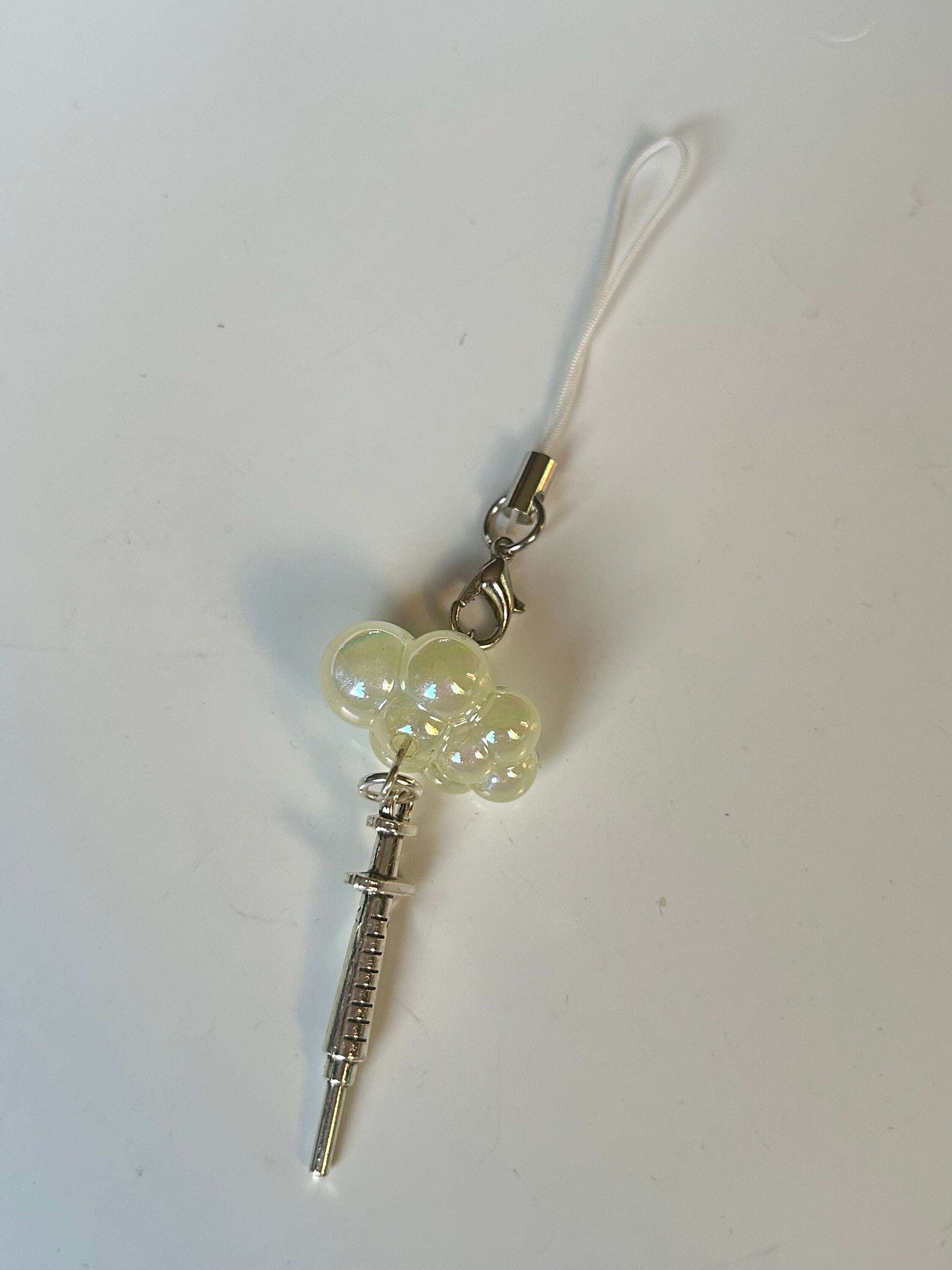 HANDMADE Cute Coquette Phone Charms Cloud Syringe