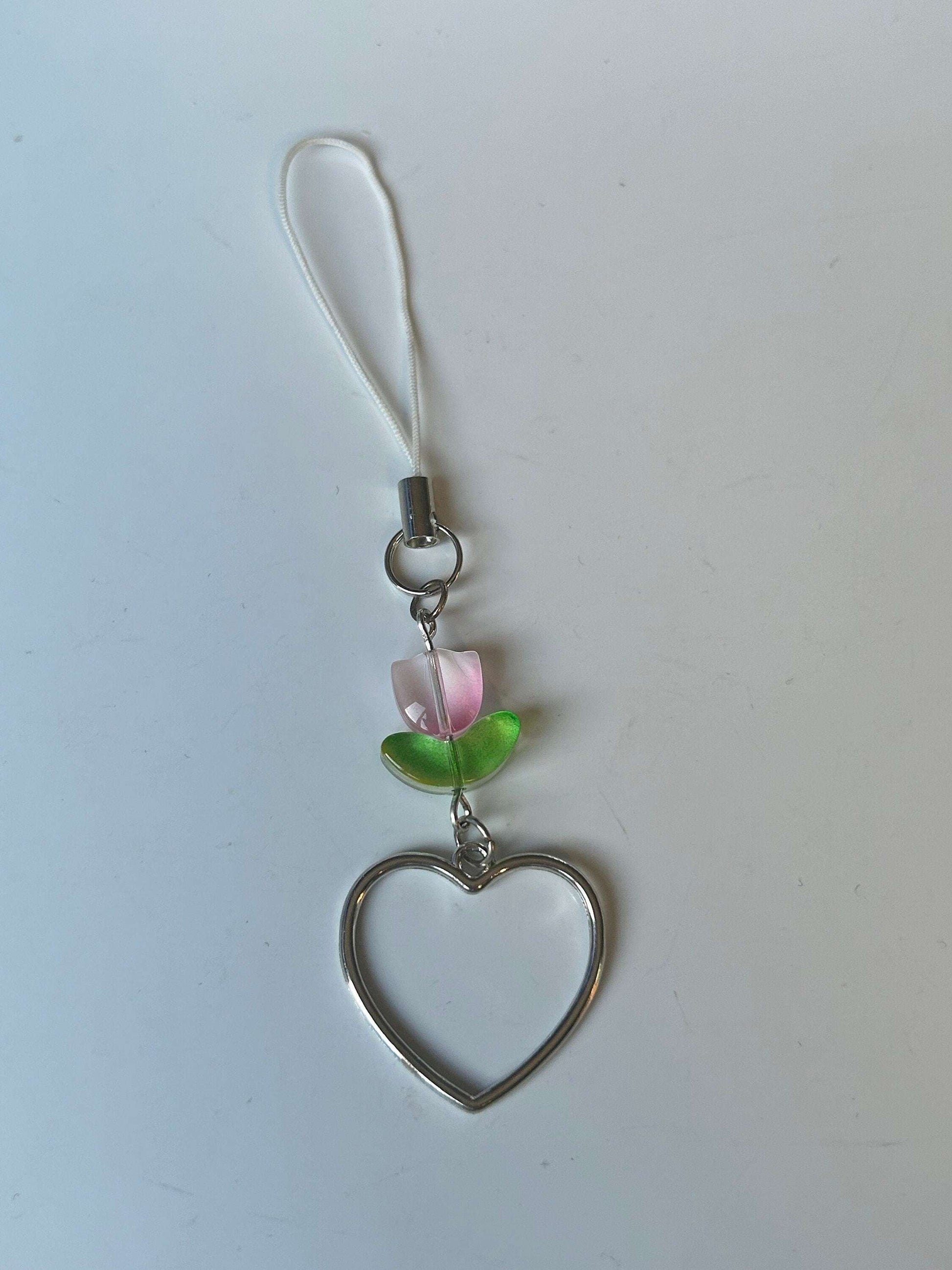 HANDMADE Cute Coquette Phone Charms Tulip