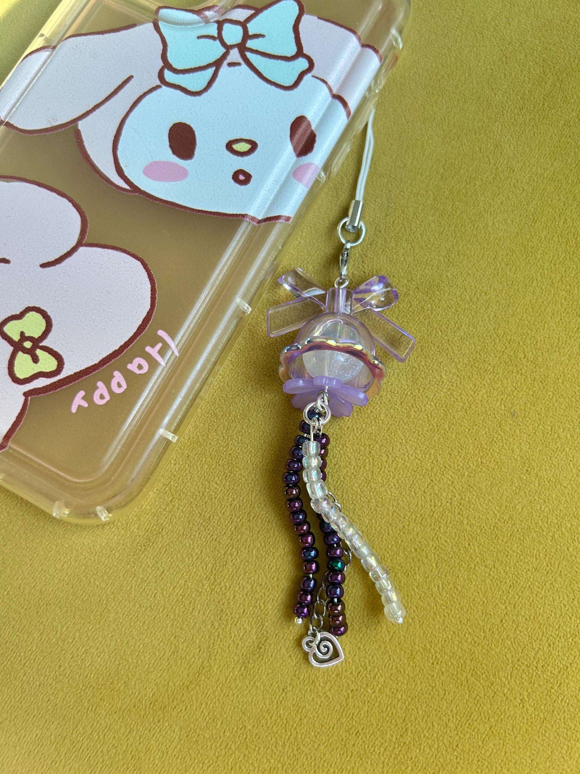 HANDMADE Cute Pastel Bow Jellyfish Phone Charms Supernova