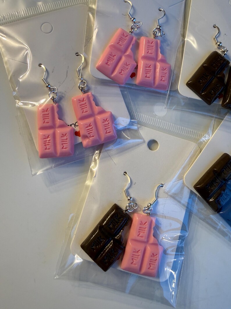 Handmade Y2K Chocolate Bar Earrings