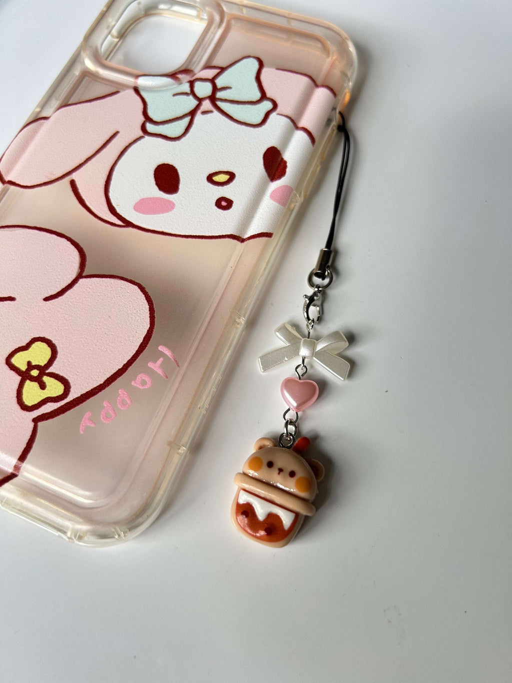 HANDMADE Cute Kawaii Boba Tea Bunny and Bears Phone Charms