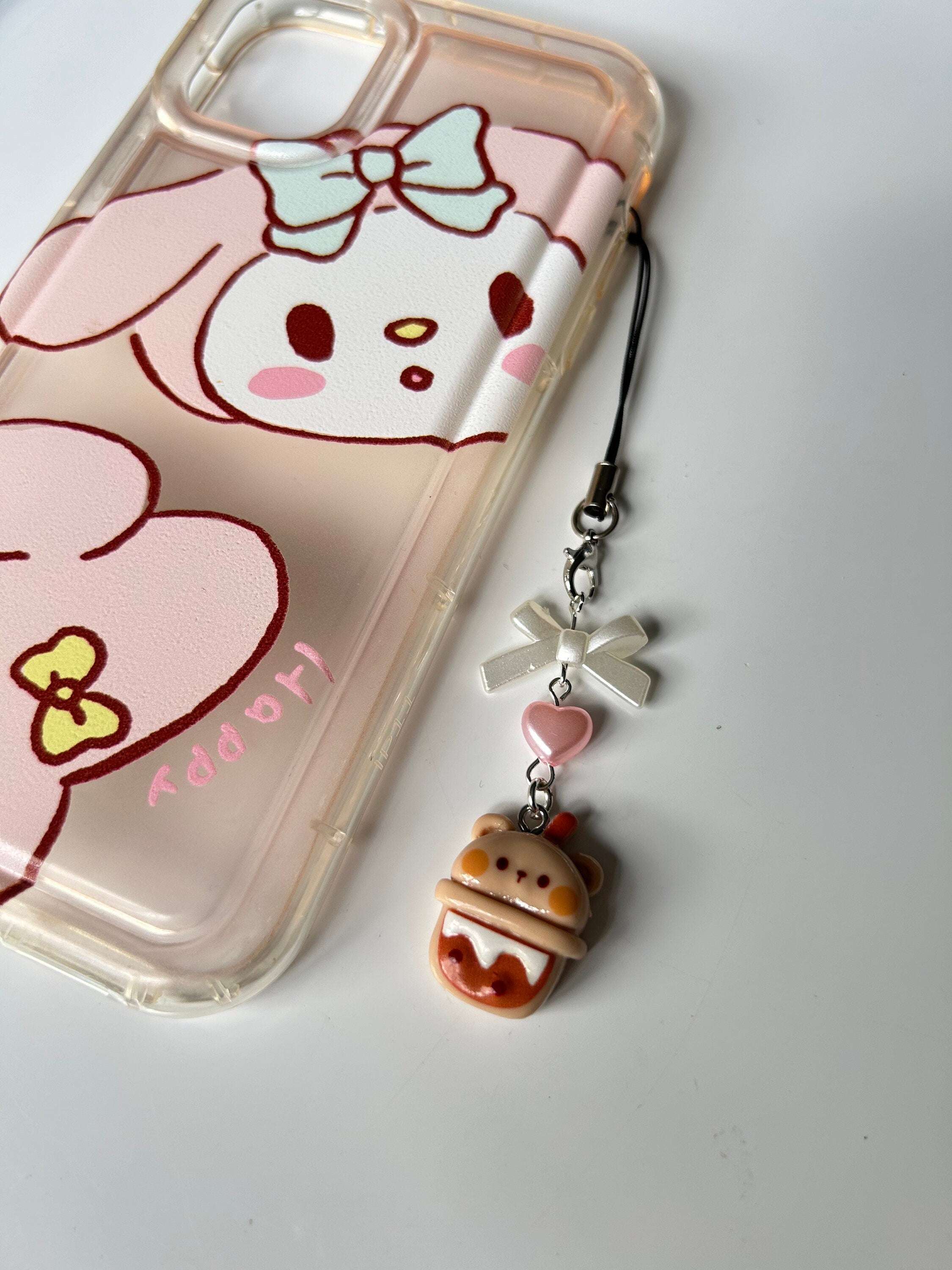 HANDMADE Cute Kawaii Boba Tea Bunny and Bears Phone Charms