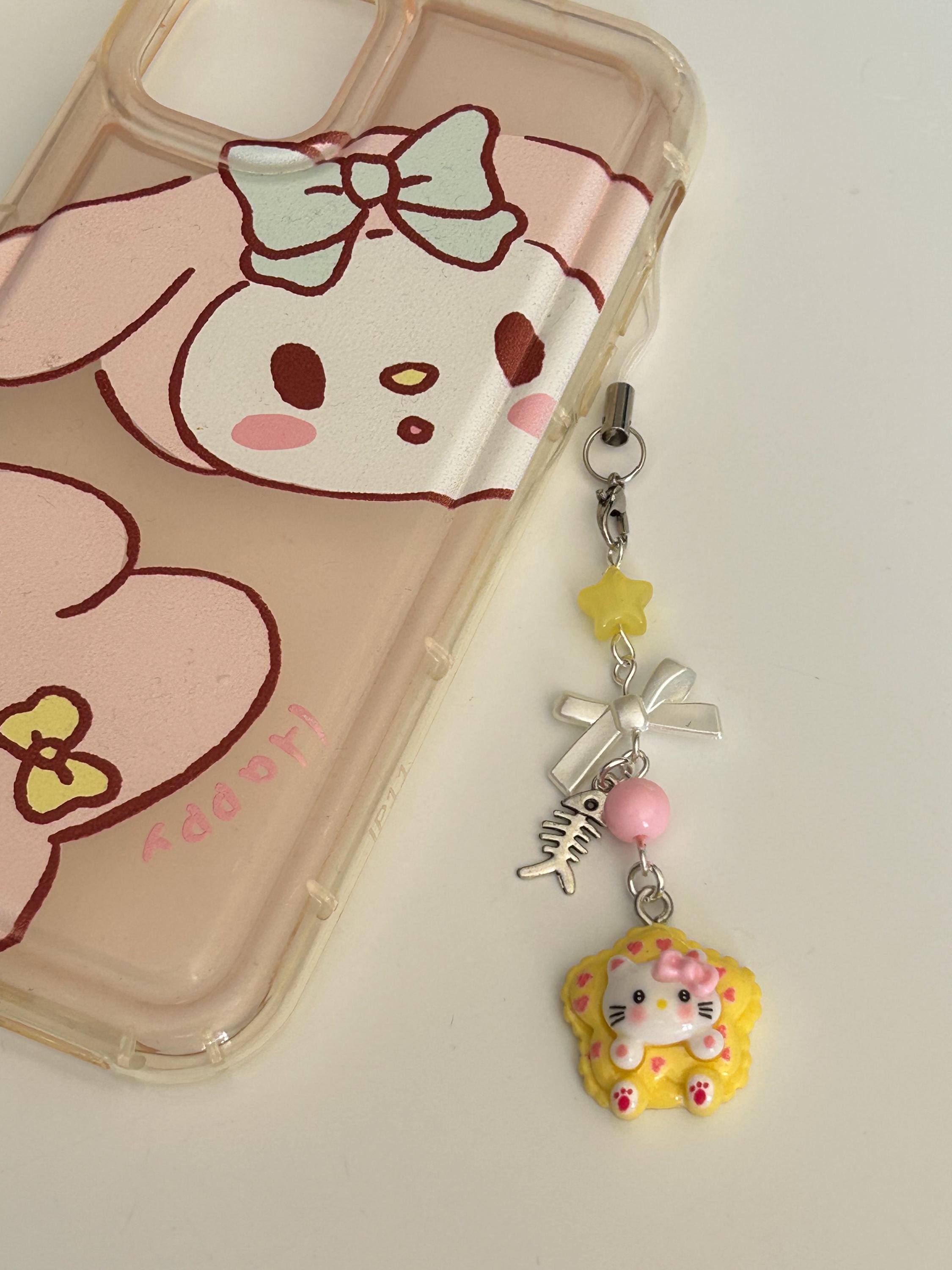 HANDMADE Cute Hello Kitty Cookie Themed Phone Charms and Matching Keychains Phone Charm
