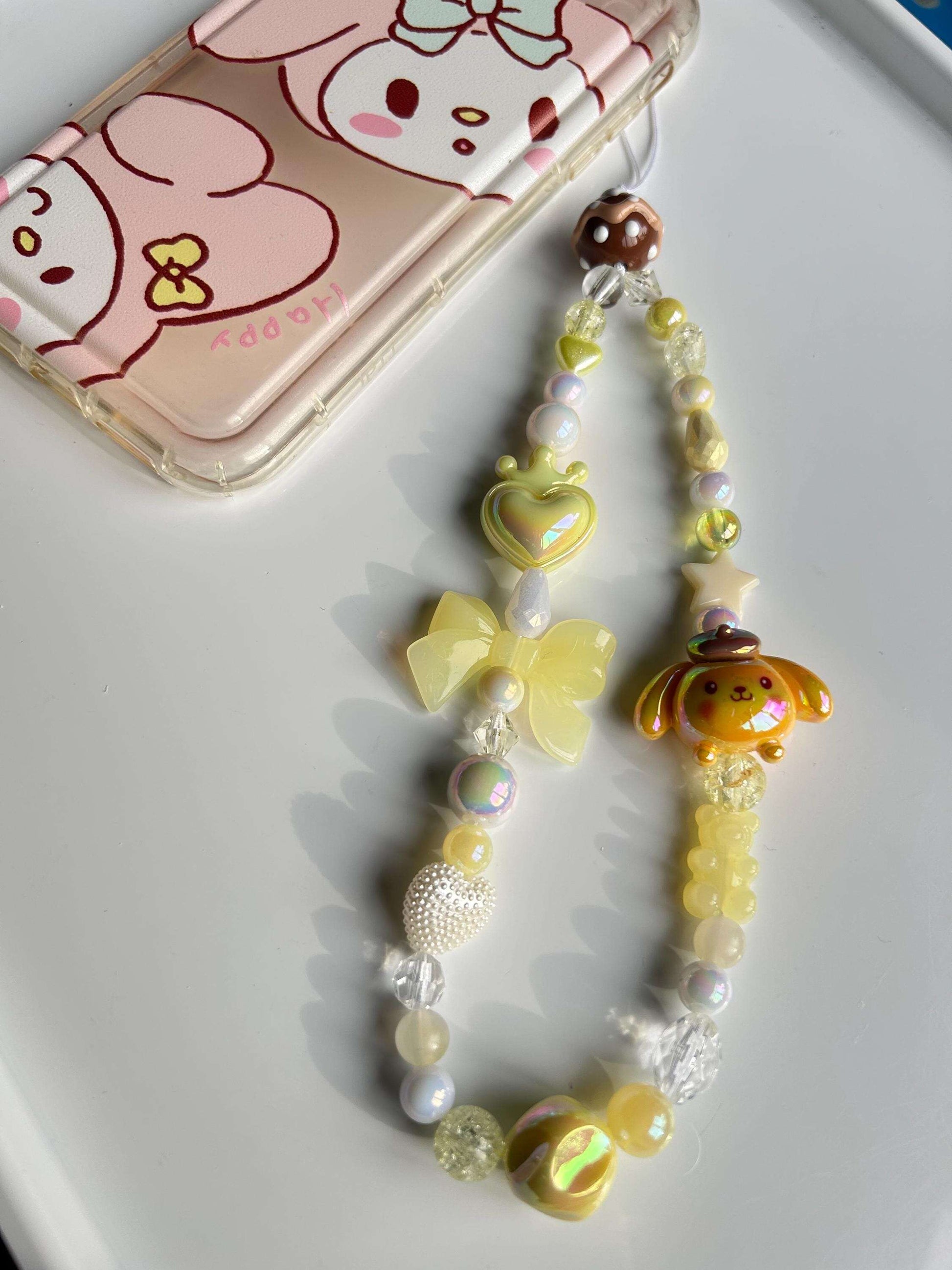 HANDMADE Cute Sanrio Inspired Queen of Hearts Phone Charms Pompompurin