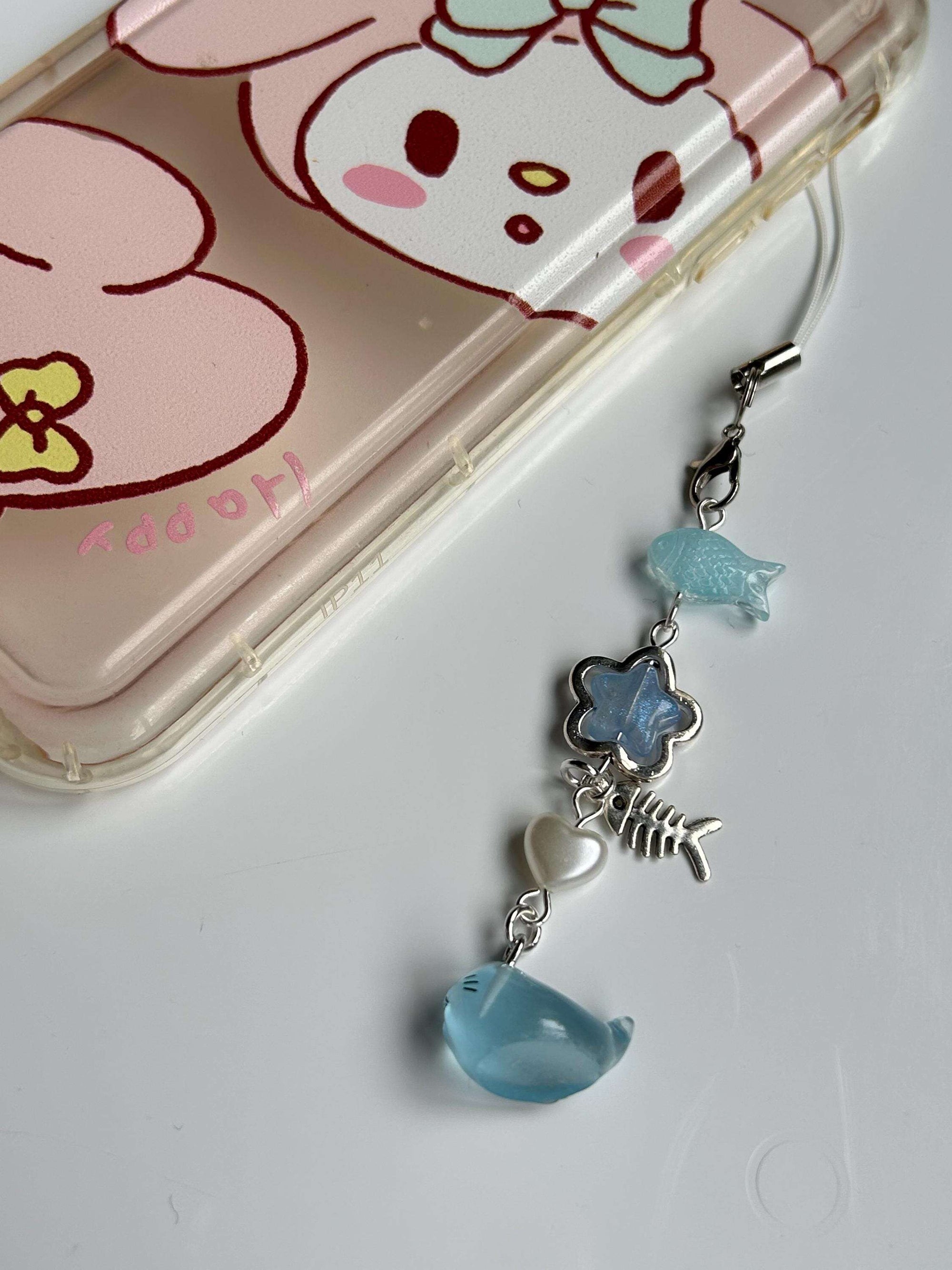 HANDMADE Cute Kawaii Seal Glow in the Dark Phone Charms Staring Cutie