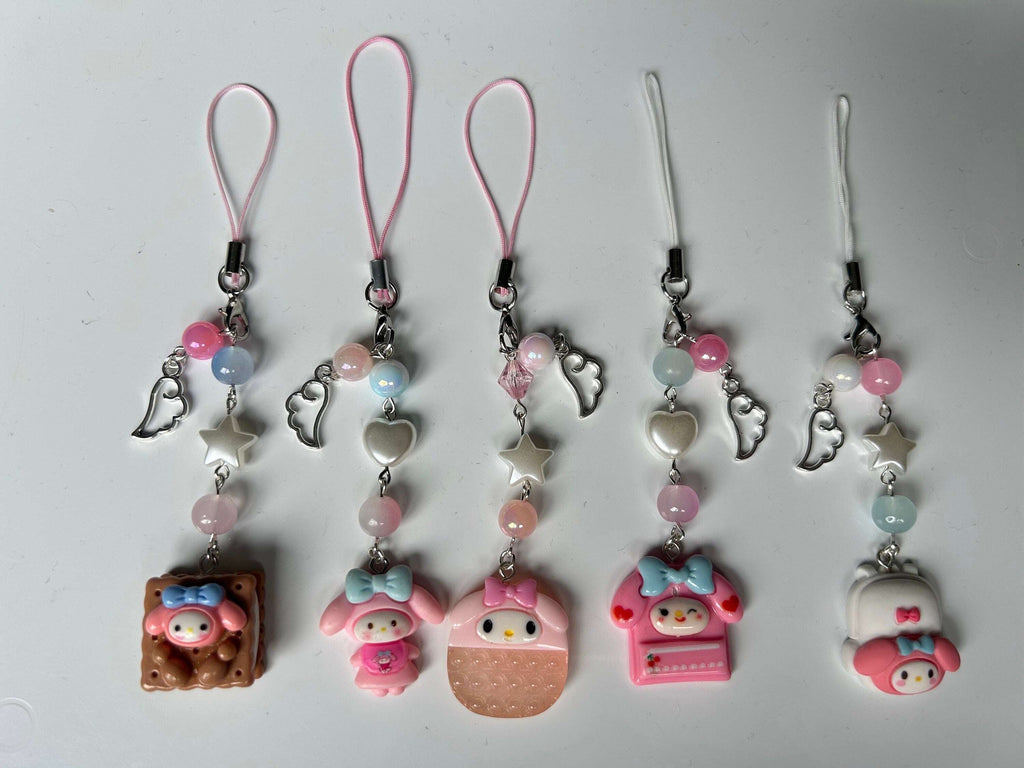 HANDMADE Cute Sanrio My Melody Themed Phone Charms