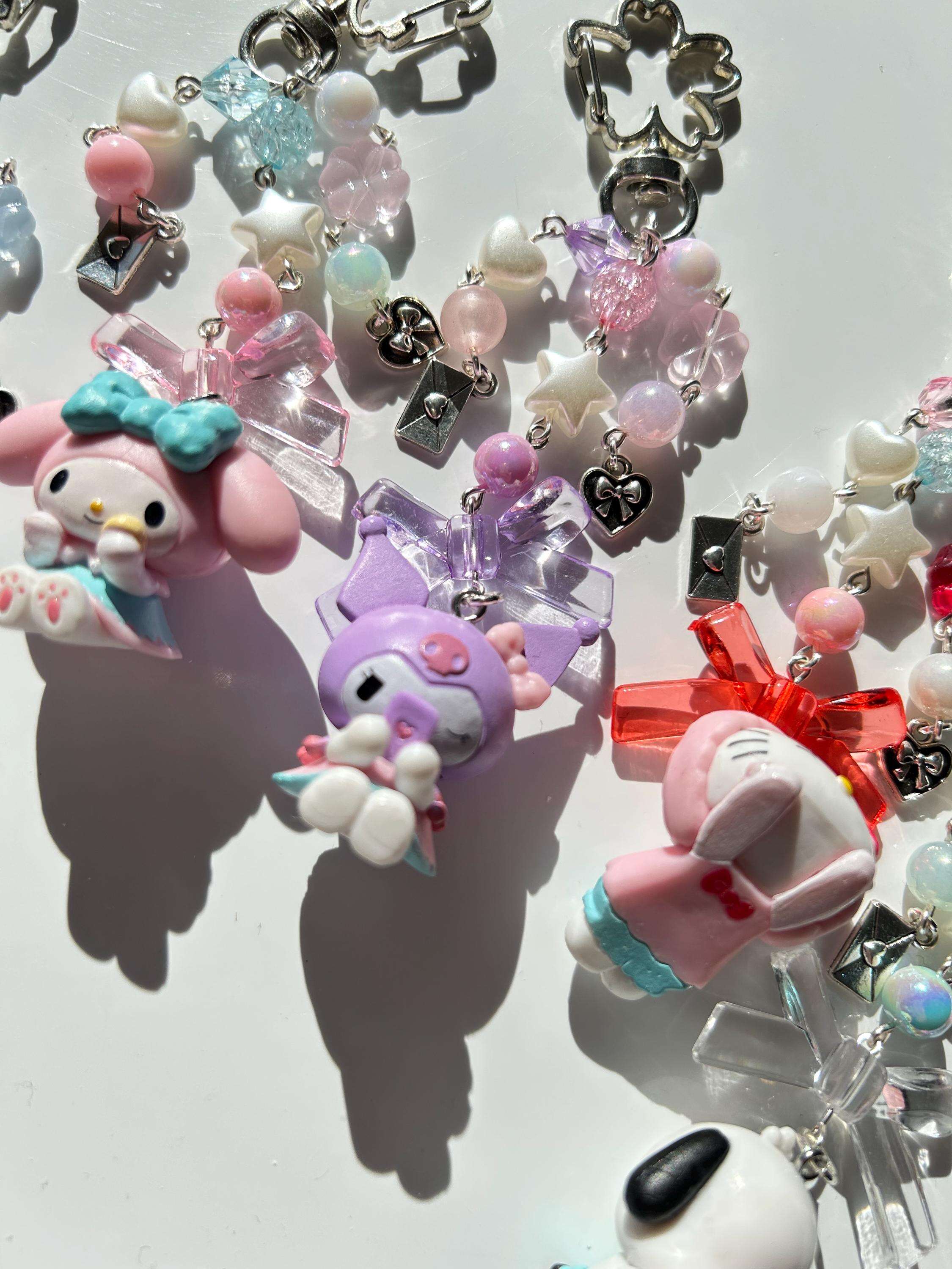 Super Cute Handmade Sanrio Sleepover Themed Keychains