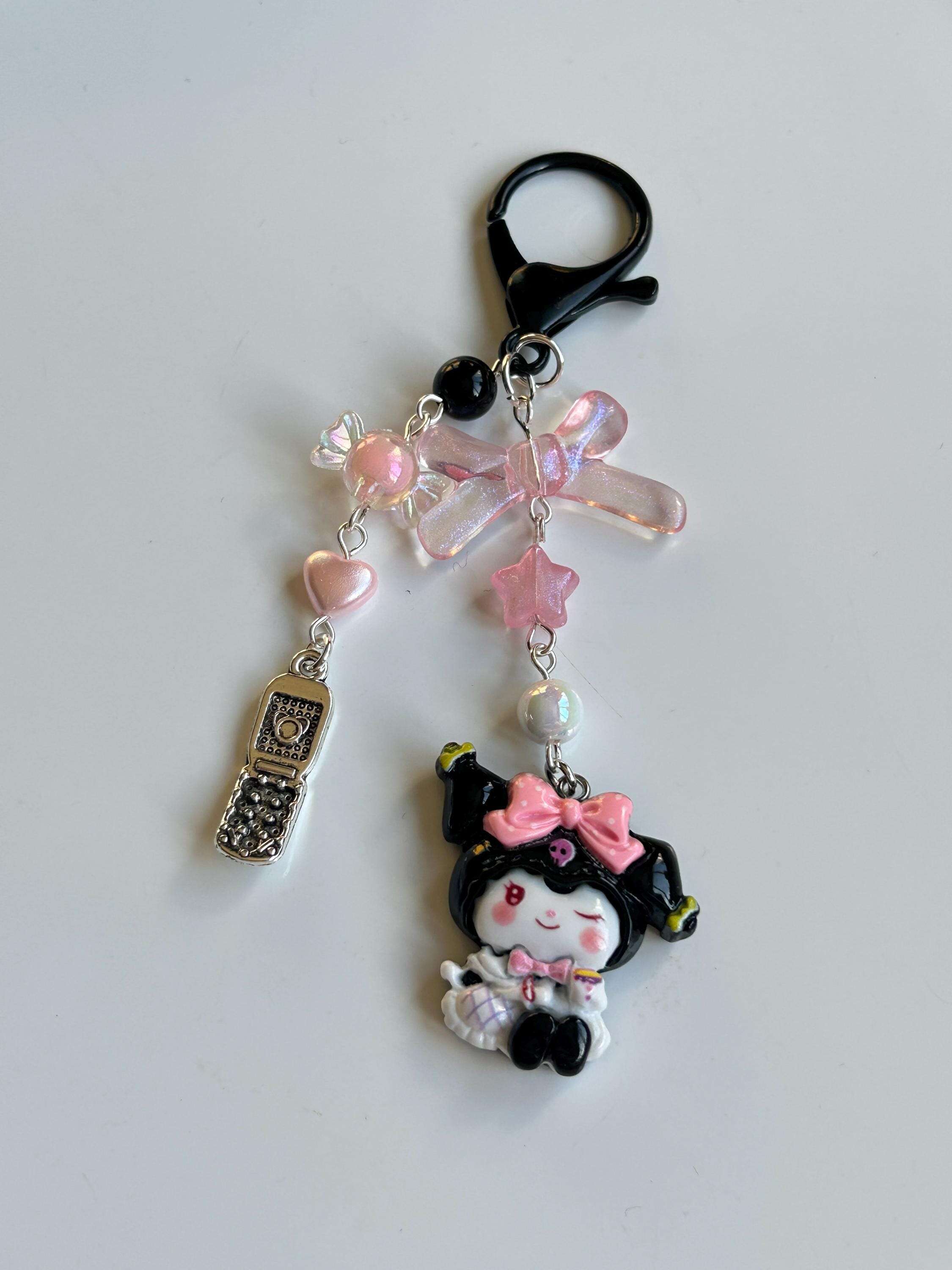 Super Cute Handmade Sanrio Themed Birthday Party Keychains Kuromi Black