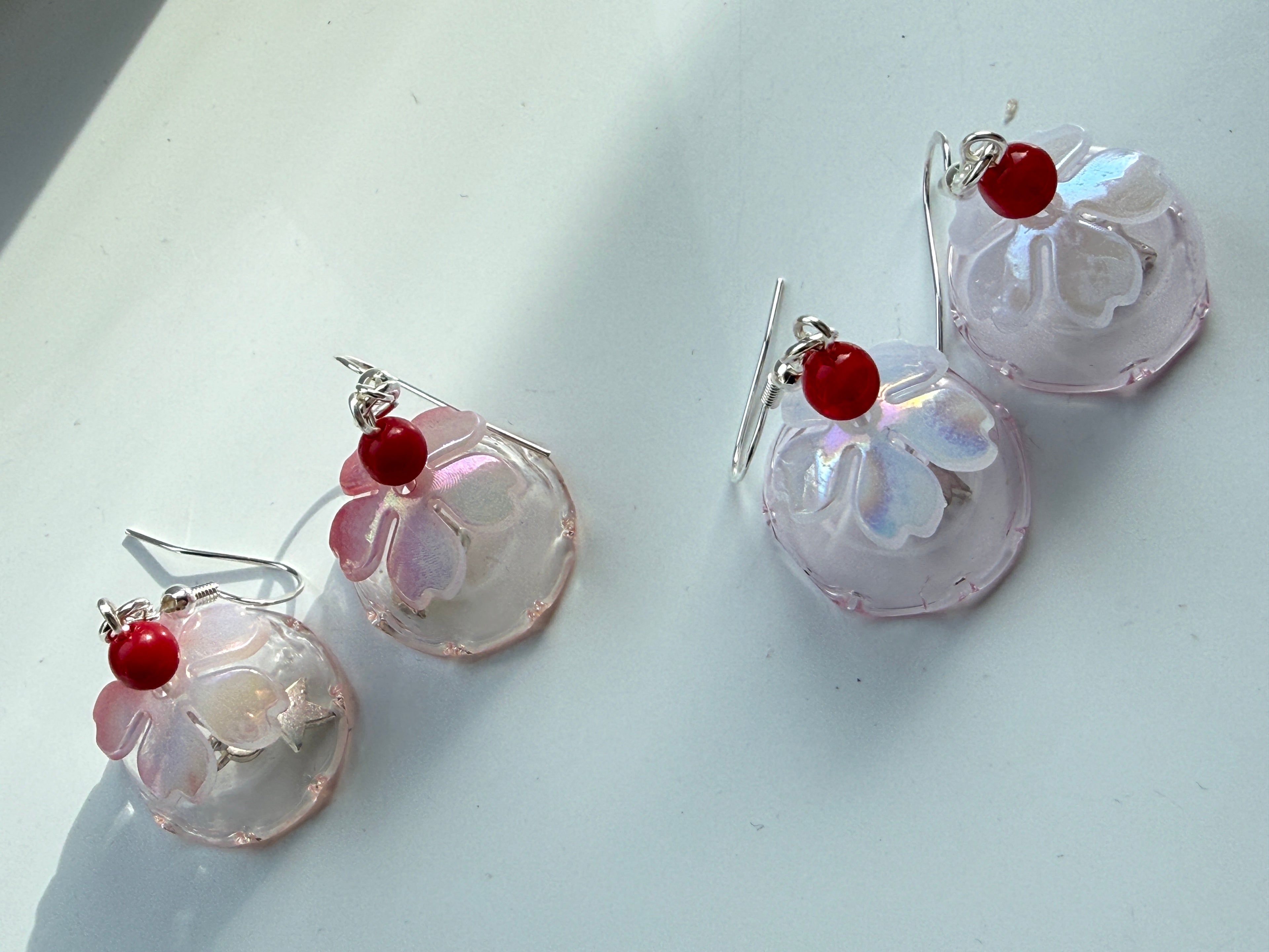 Whimsical Glass Pudding Earrings | Sterling Silver hooks Handmade Jewellery
