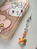 HANDMADE Cute Kawaii Bubblegum Girl Phone Charms - Beadsbylillixx