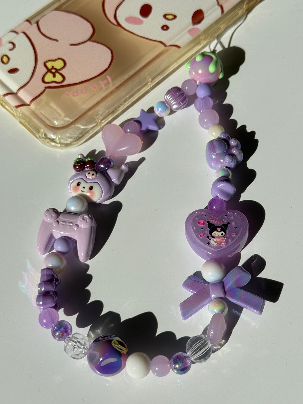 Kawaii Beaded Character Phone Charm – Pastel Mischief or Gothic Gamer