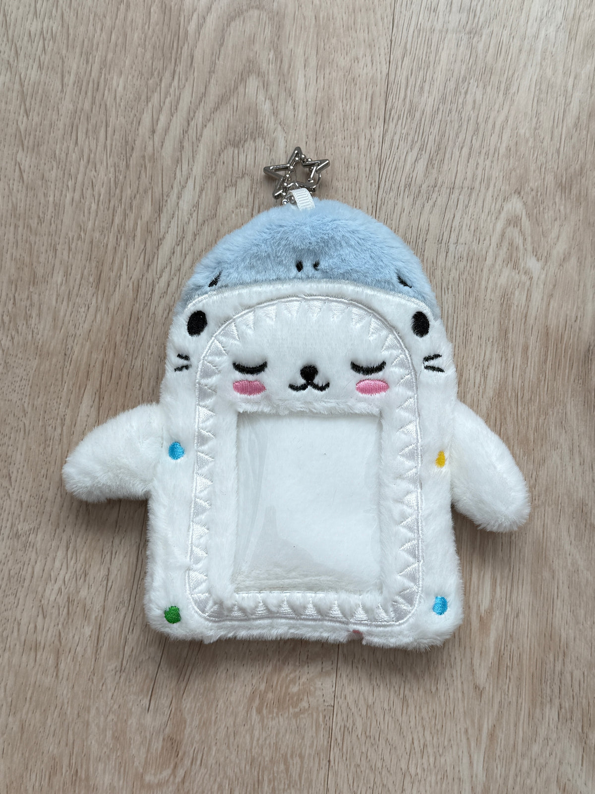 Cute Plush K-Pop Photocard Holder Bag Charm – Star Clasp