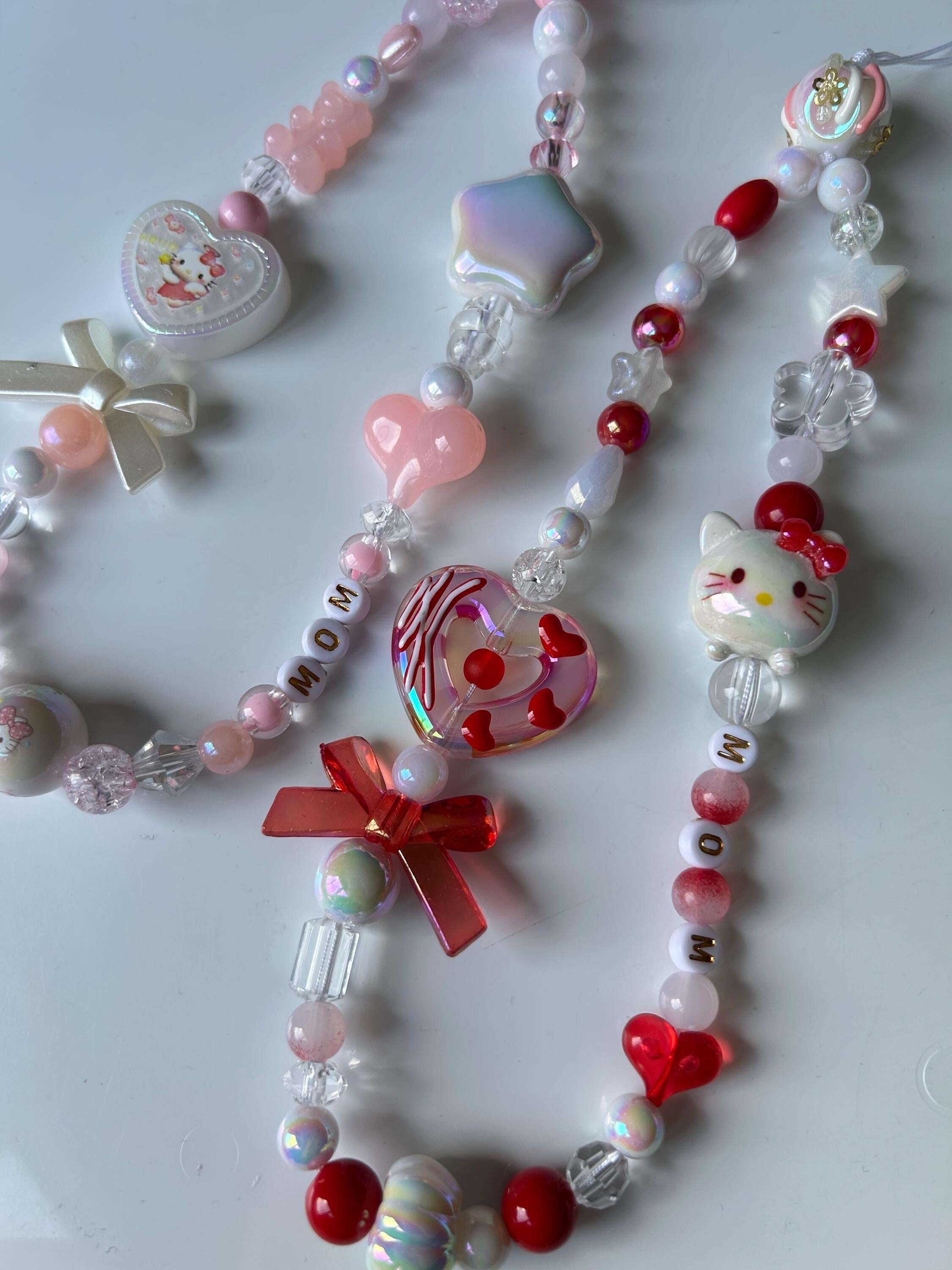 HANDMADE Cute Sanrio Inspired Hello Kitty Mom Phone Charms