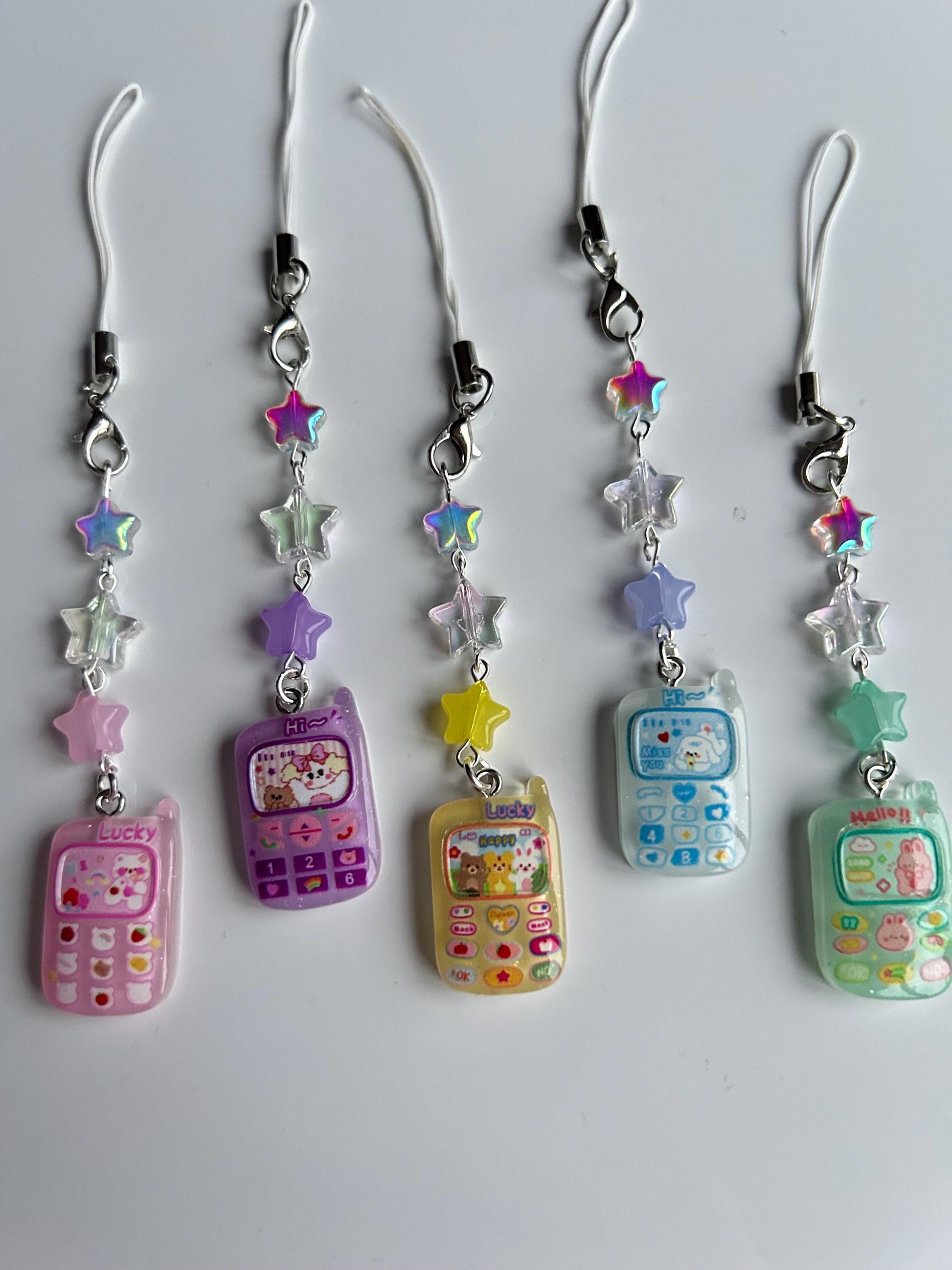 HANDMADE Cute Retro Mobile Phone Charms