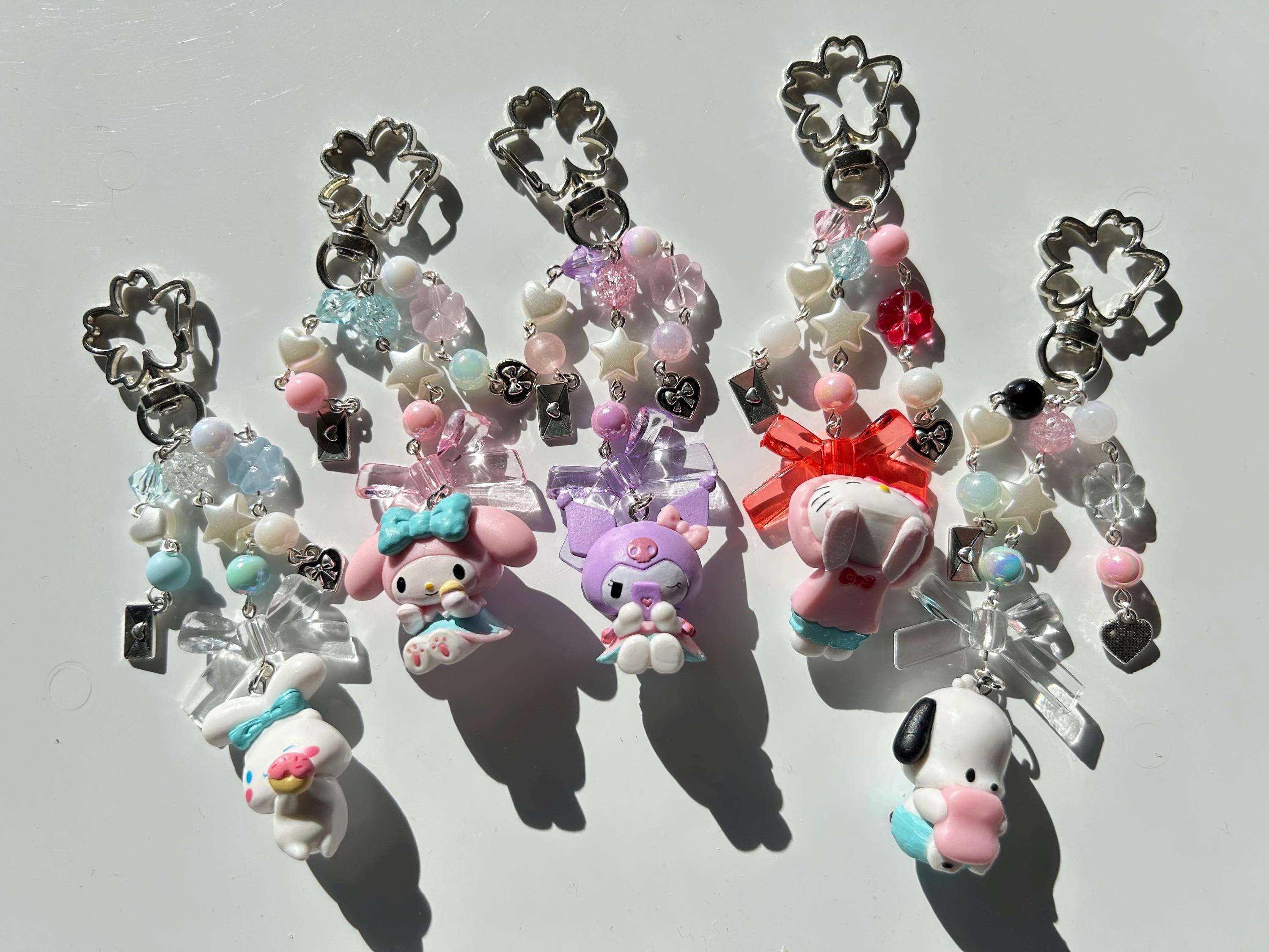 Super Cute Handmade Sanrio Sleepover Themed Keychains