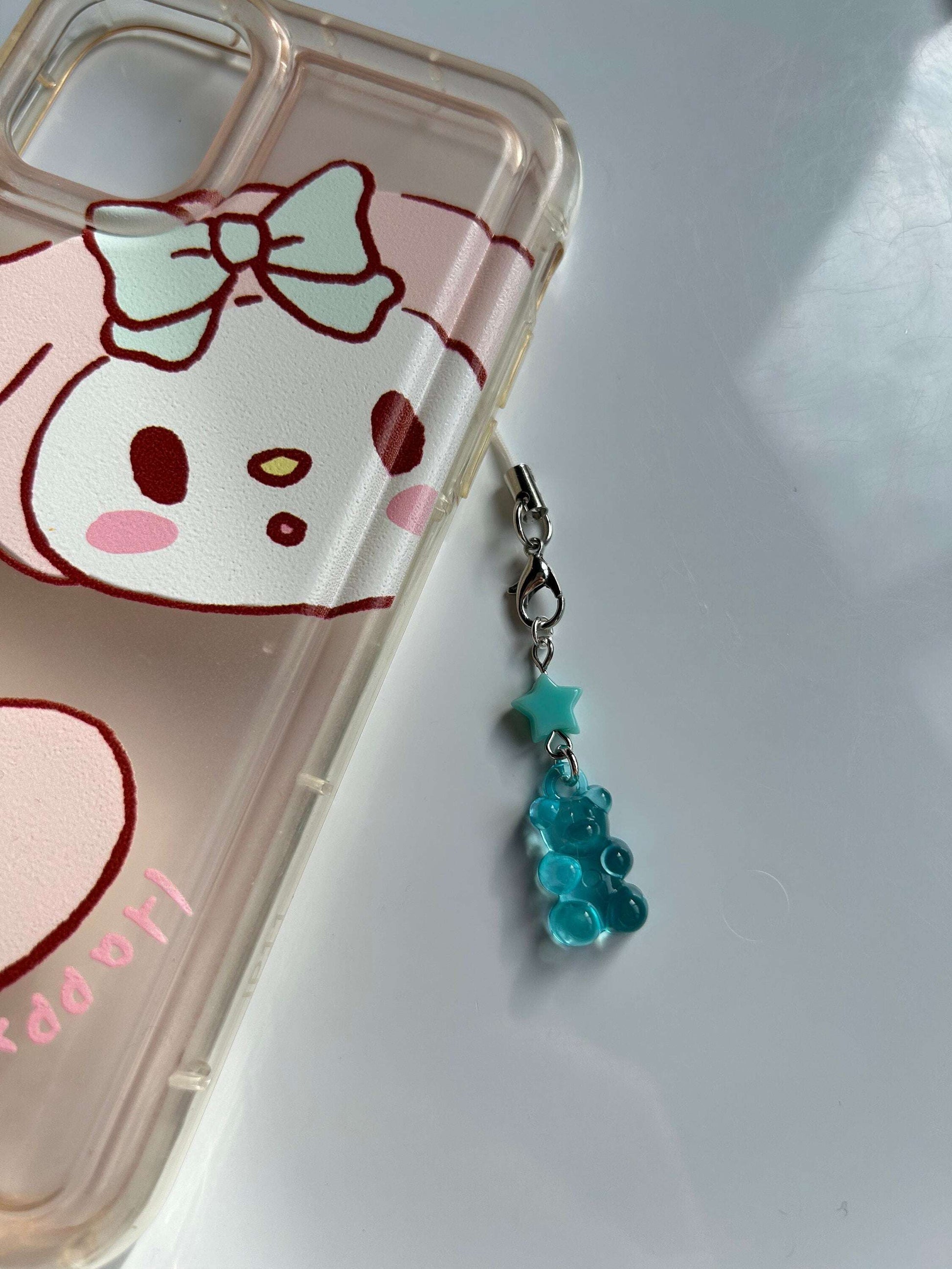 HANDMADE Kawaii Cute Gummy Bear Phone Charms Turquoise