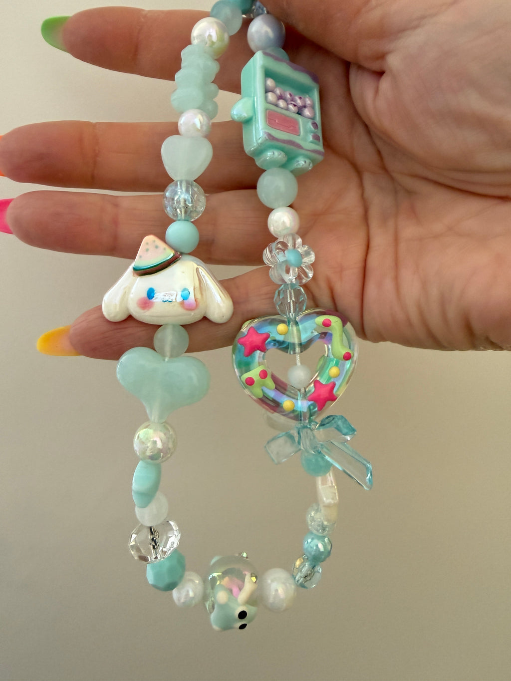 Sanrio Inspired Twist Egg Machine Beaded Phone Strap