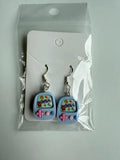 Handmade Cute kawaii Gamer Girl Charm Sterling Silver Earrings - Beadsbylillixx
