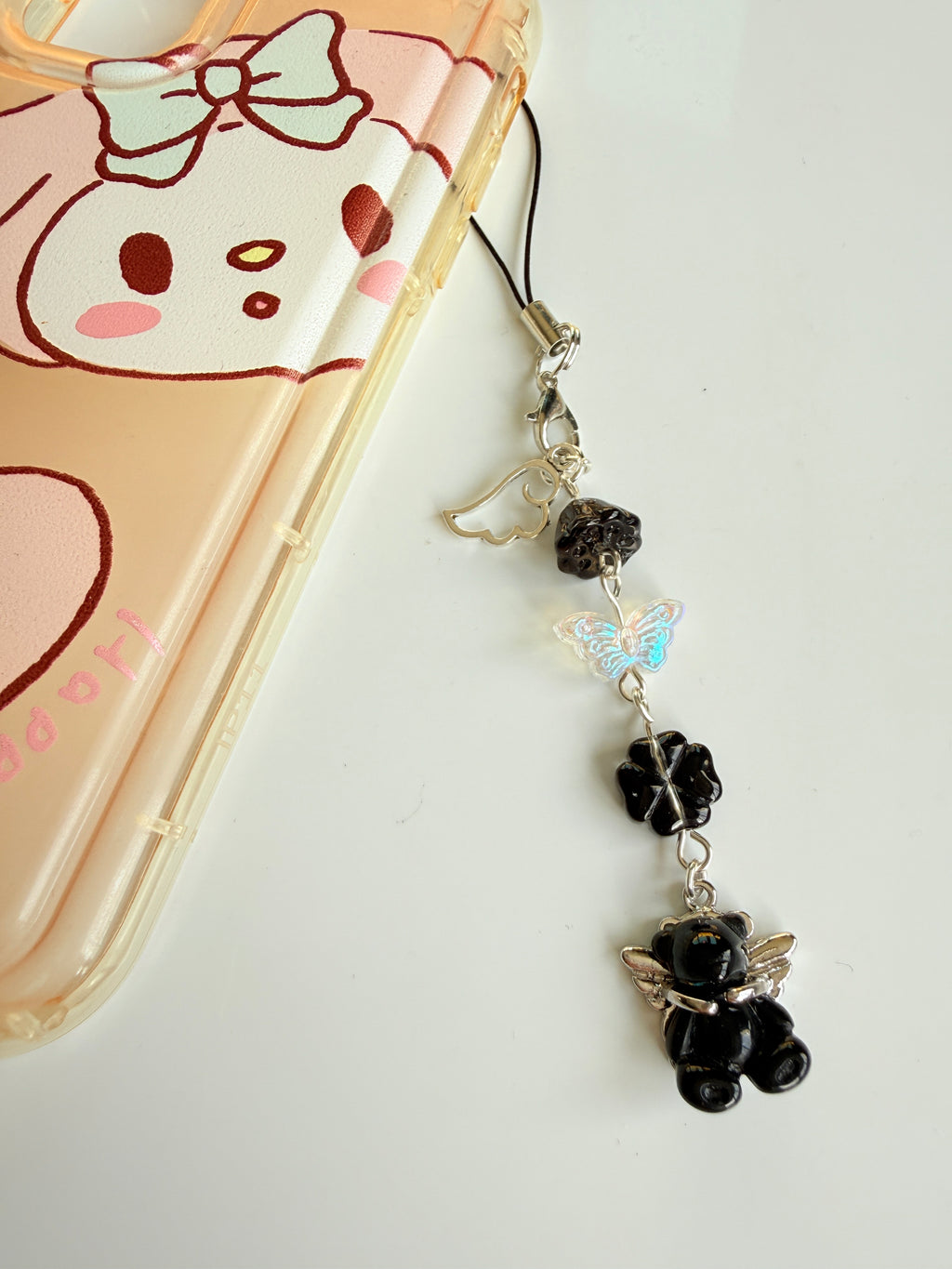 Fallen Angel – Gothic Winged Bear Phone & Bag Charm