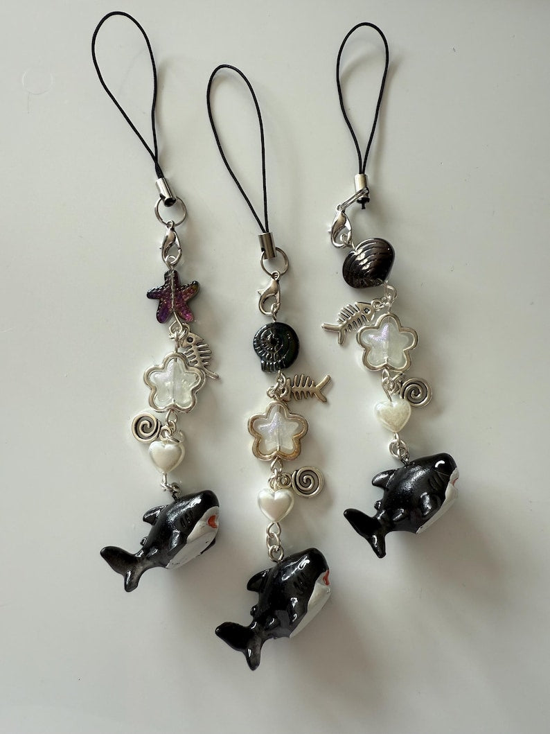 HANDMADE Cute Kawaii Shark Phone Charms