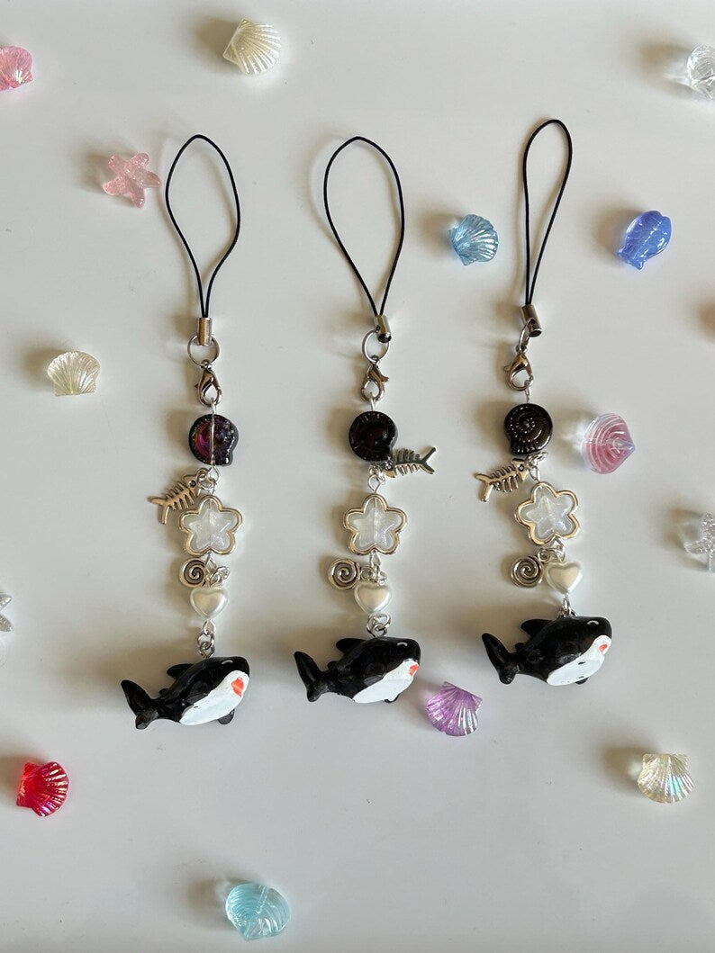 HANDMADE Cute Kawaii Shark Phone Charms