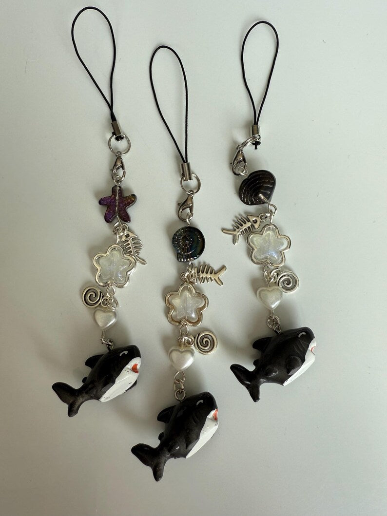 HANDMADE Cute Kawaii Shark Phone Charms