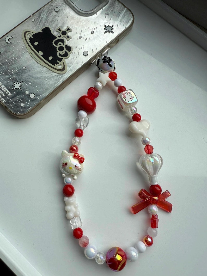 HANDMADE Cute Sanrio Inspired Hot Air Balloon Phone Charms