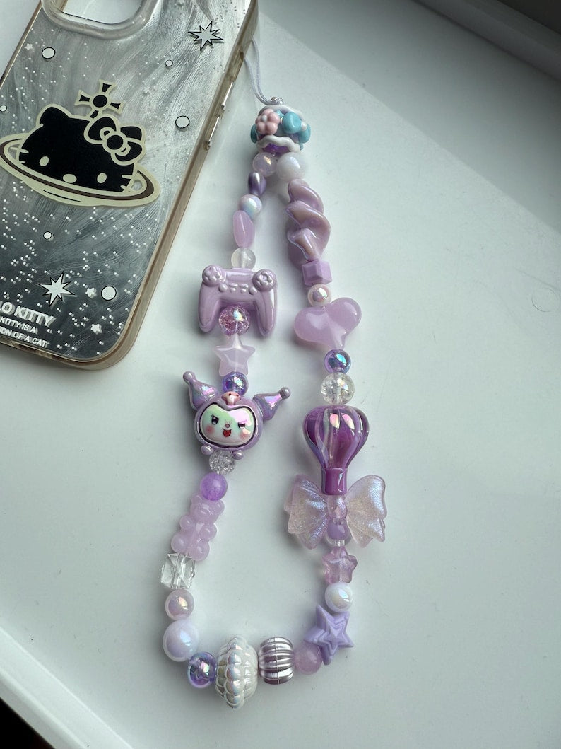 HANDMADE Cute Sanrio Inspired Hot Air Balloon Phone Charms