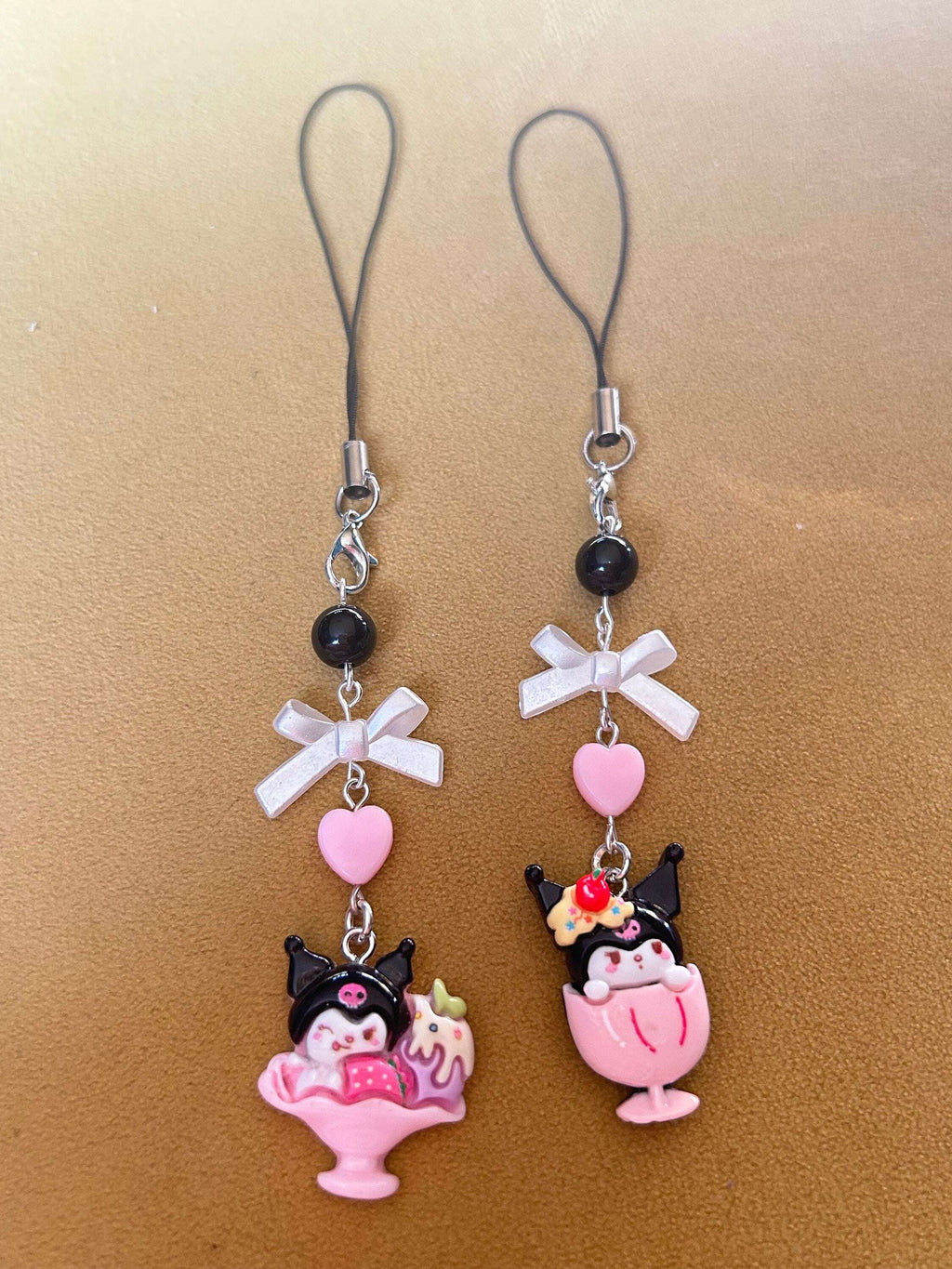 HANDMADE Cute Sanrio Inspired Kuromi Sweet Treats Phone Charms